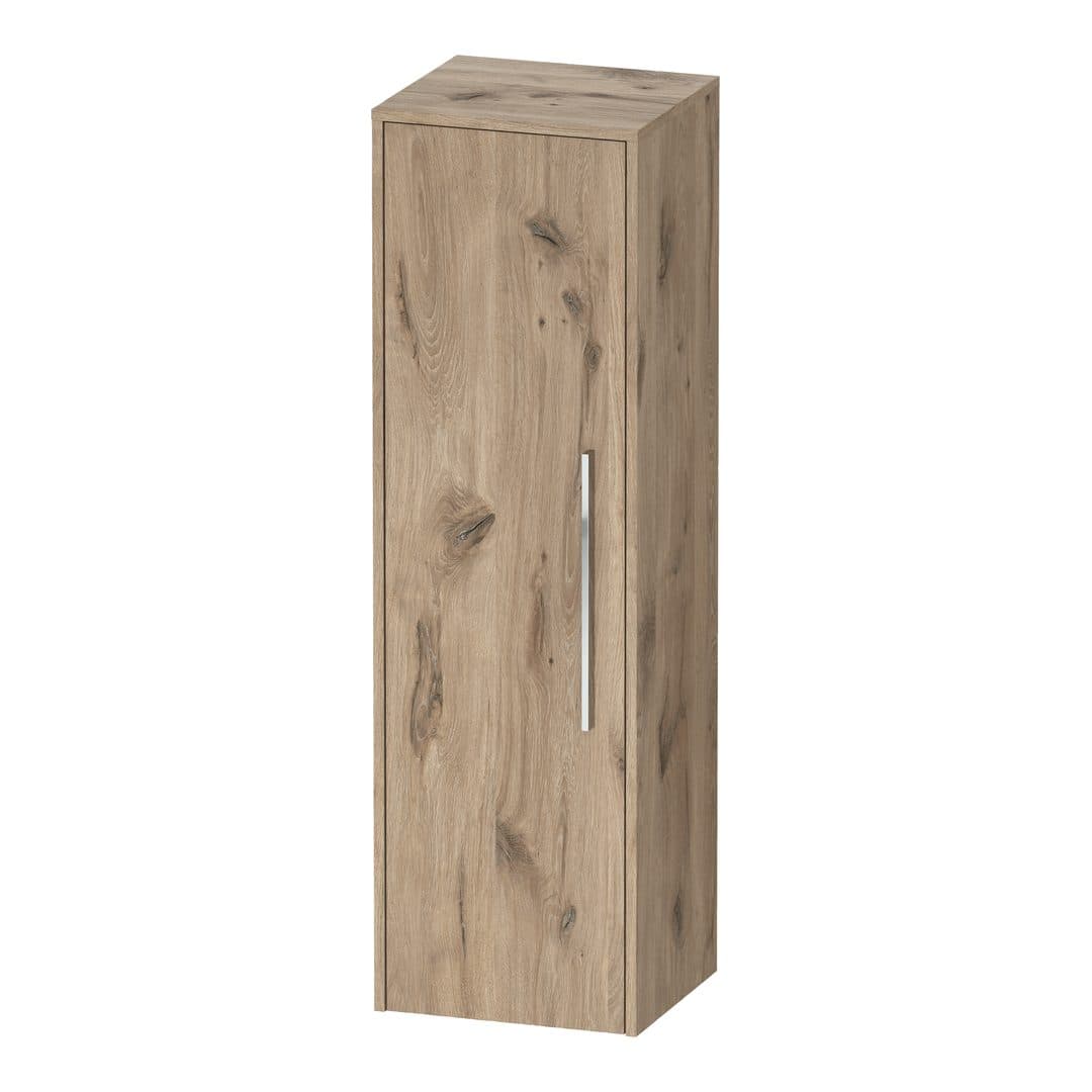 Duravit D-Code – Κολόνα Μπάνιου – 400 mm, μεσαία, 1 πόρτα, Hinge position Left, Chrome – Marbled Oak Matt, Decor (DC1338L10550000)