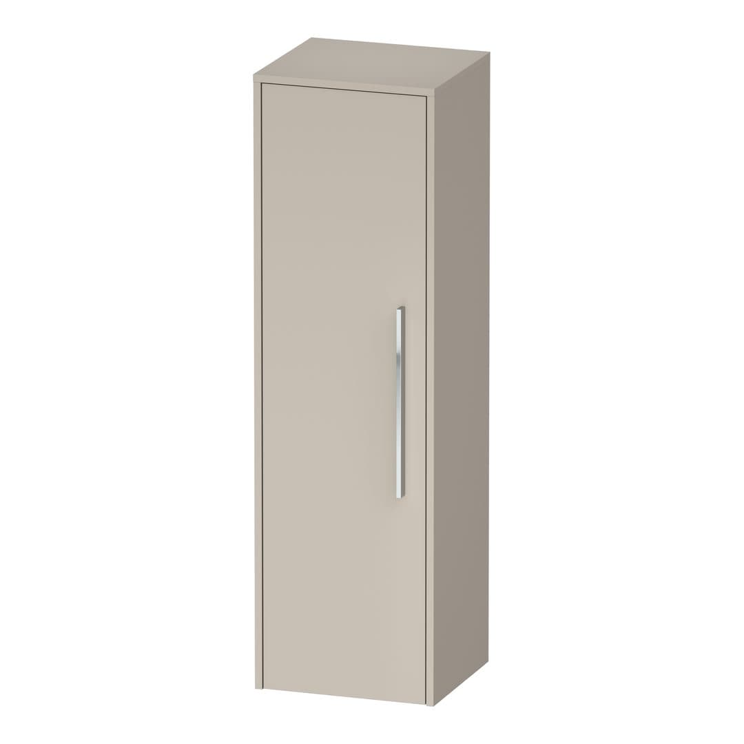 Duravit D-Code – Κολόνα Μπάνιου – 400 mm, μεσαία, 1 πόρτα, Hinge position Left, Chrome – Taupe Matt, Decor (DC1338L10910000)
