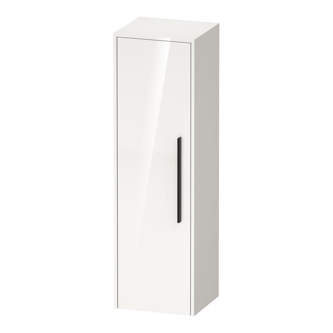 Duravit D-Code – Κολόνα Μπάνιου – 400 mm, μεσαία, 1 πόρτα, Hinge position Left, Diamond black – White High Gloss, Decor (DC1338LBD220000)
