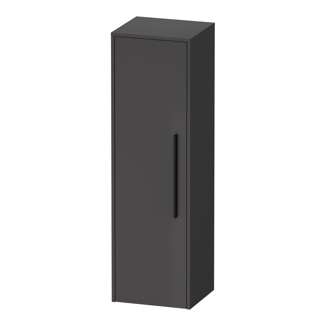 Duravit D-Code – Κολόνα Μπάνιου – 400 mm, μεσαία, 1 πόρτα, Hinge position Left, Diamond black – Graphite Matt, Decor (DC1338LBD490000)