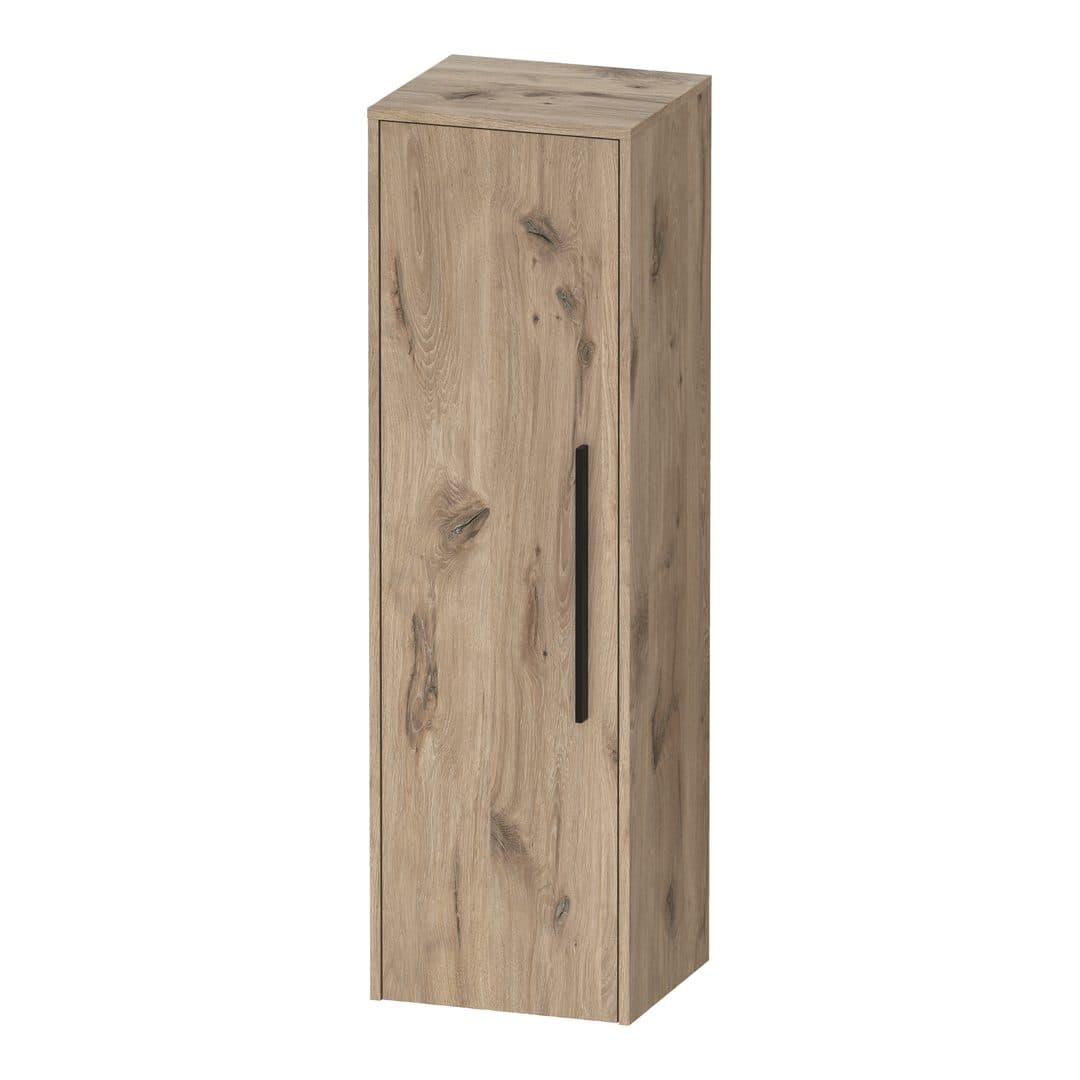 Duravit D-Code – Κολόνα Μπάνιου – 400 mm, μεσαία, 1 πόρτα, Hinge position Left, Diamond black – Marbled Oak Matt, Decor (DC1338LBD550000)