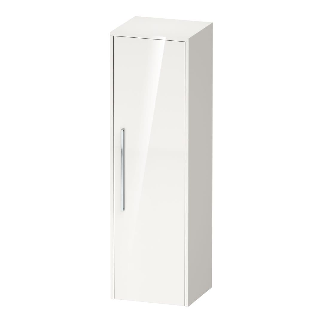 Duravit D-Code – Κολόνα Μπάνιου – 400 mm, μεσαία, 1 πόρτα, Hinge position Right, Chrome – White High Gloss, Decor (DC1338R10220000)