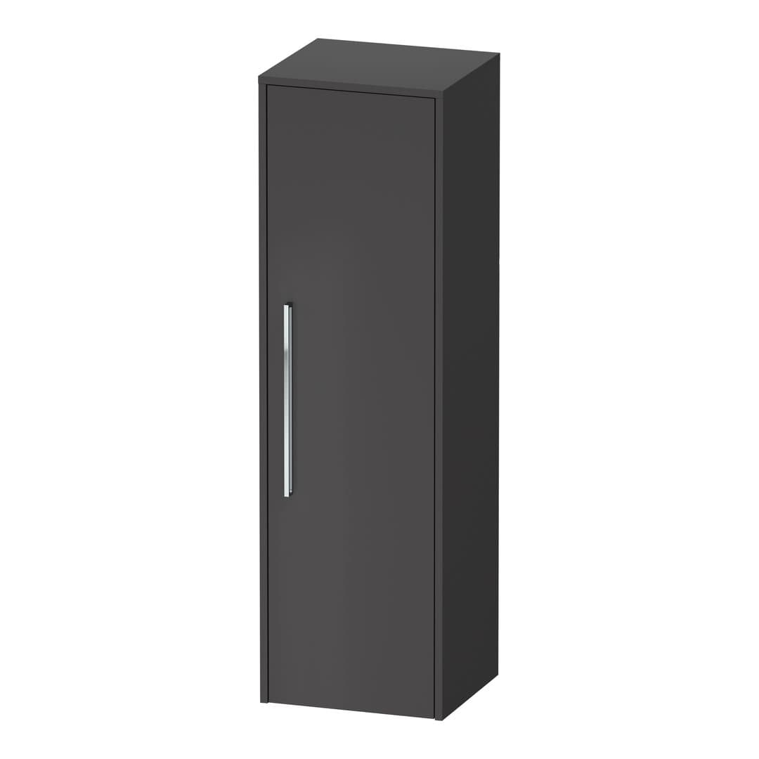 Duravit D-Code – Κολόνα Μπάνιου – 400 mm, μεσαία, 1 πόρτα, Hinge position Right, Chrome – Graphite Matt, Decor (DC1338R10490000)