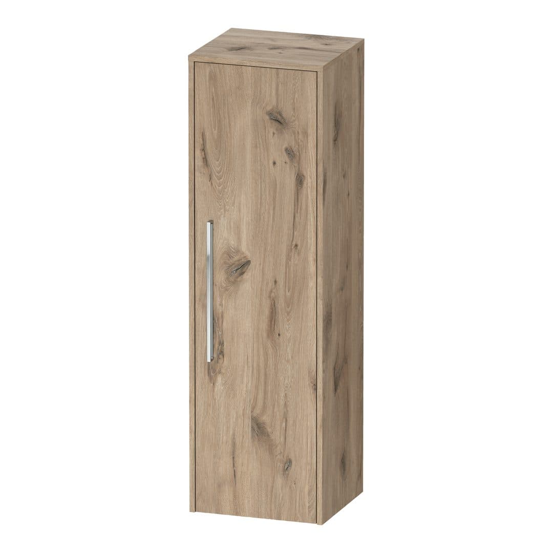 Duravit D-Code – Κολόνα Μπάνιου – 400 mm, μεσαία, 1 πόρτα, Hinge position Right, Chrome – Marbled Oak Matt, Decor (DC1338R10550000)