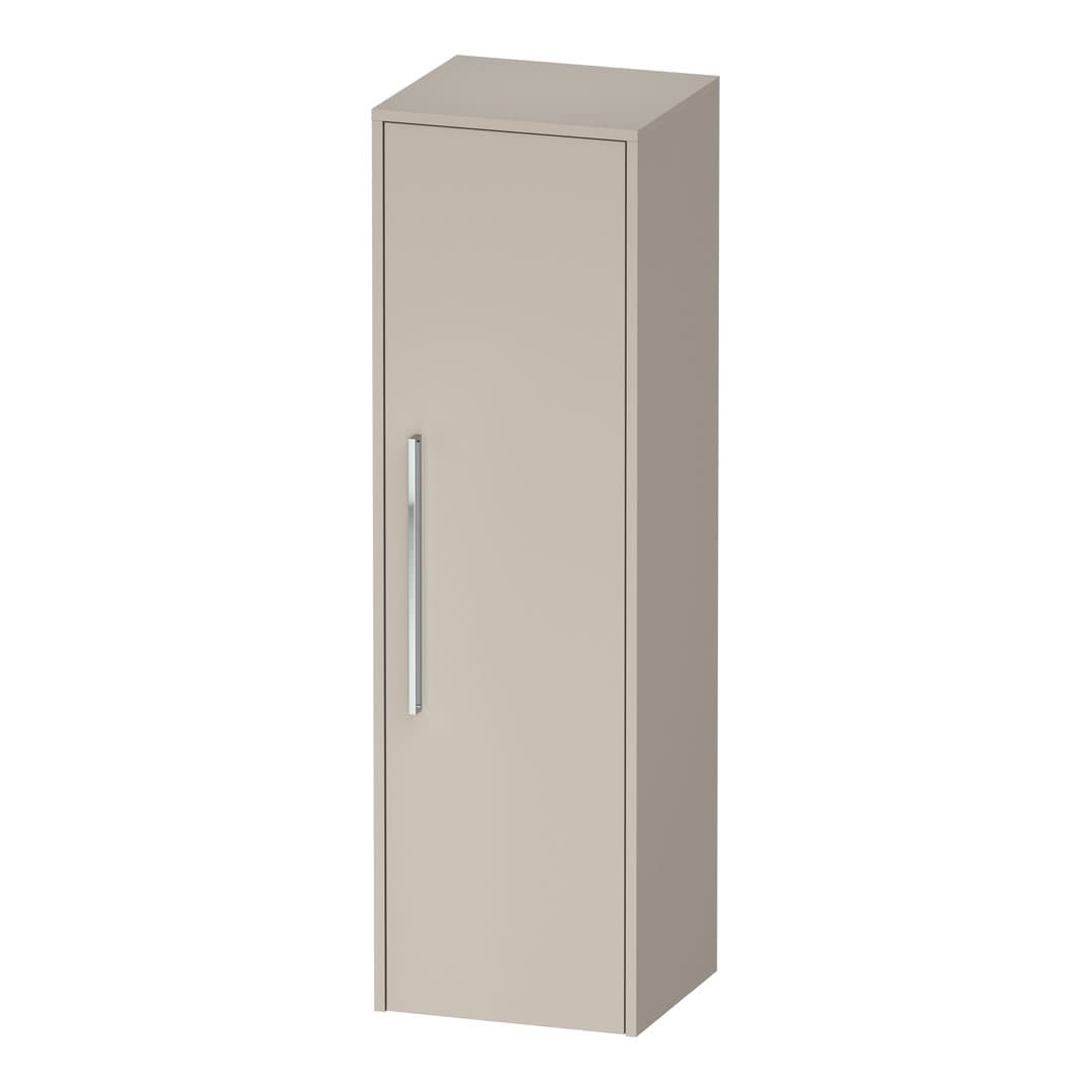 Duravit D-Code – Κολόνα Μπάνιου – 400 mm, μεσαία, 1 πόρτα, Hinge position Right, Chrome – Taupe Matt, Decor (DC1338R10910000)