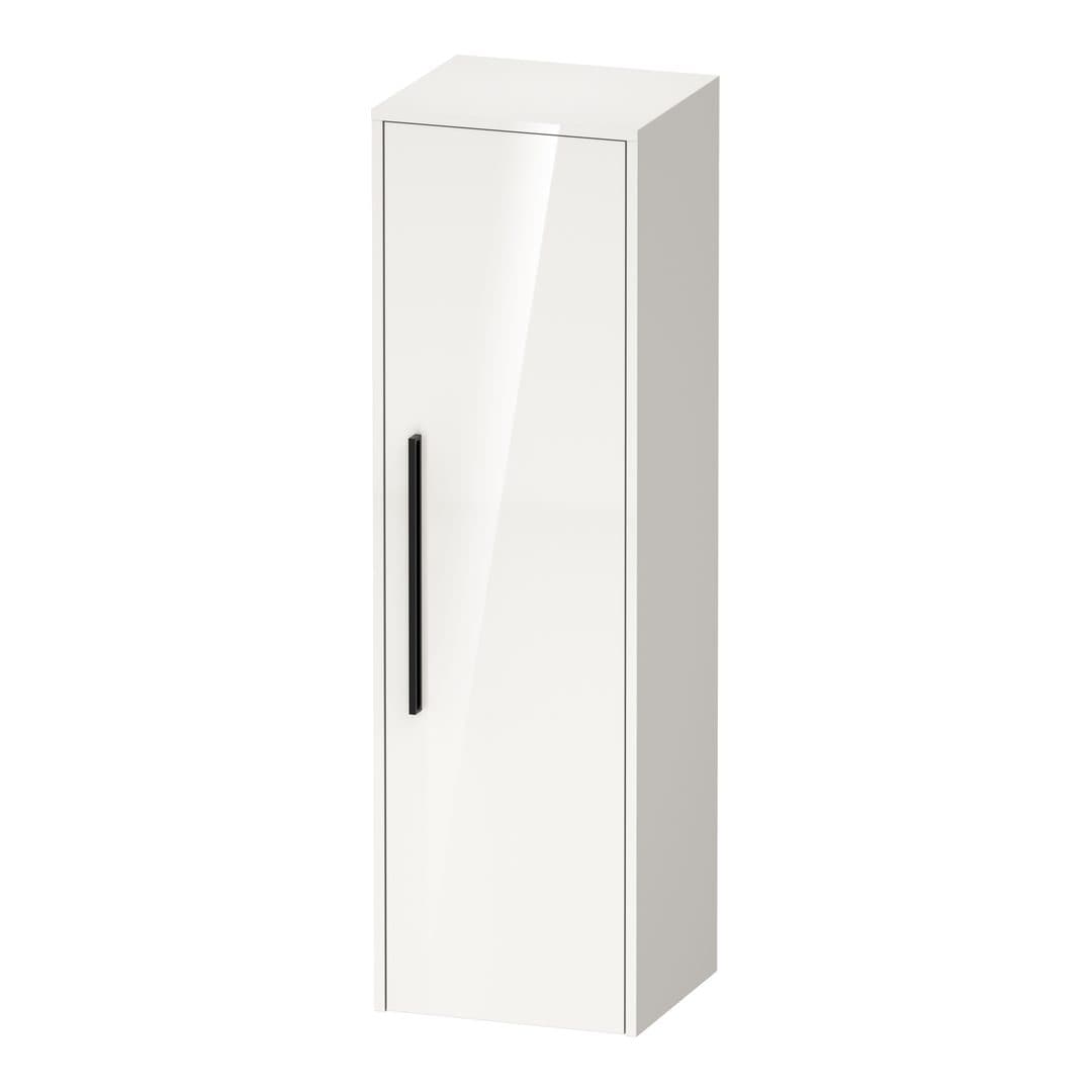 Duravit D-Code – Κολόνα Μπάνιου – 400 mm, μεσαία, 1 πόρτα, Hinge position Right, Diamond black – White High Gloss, Decor (DC1338RBD220000)