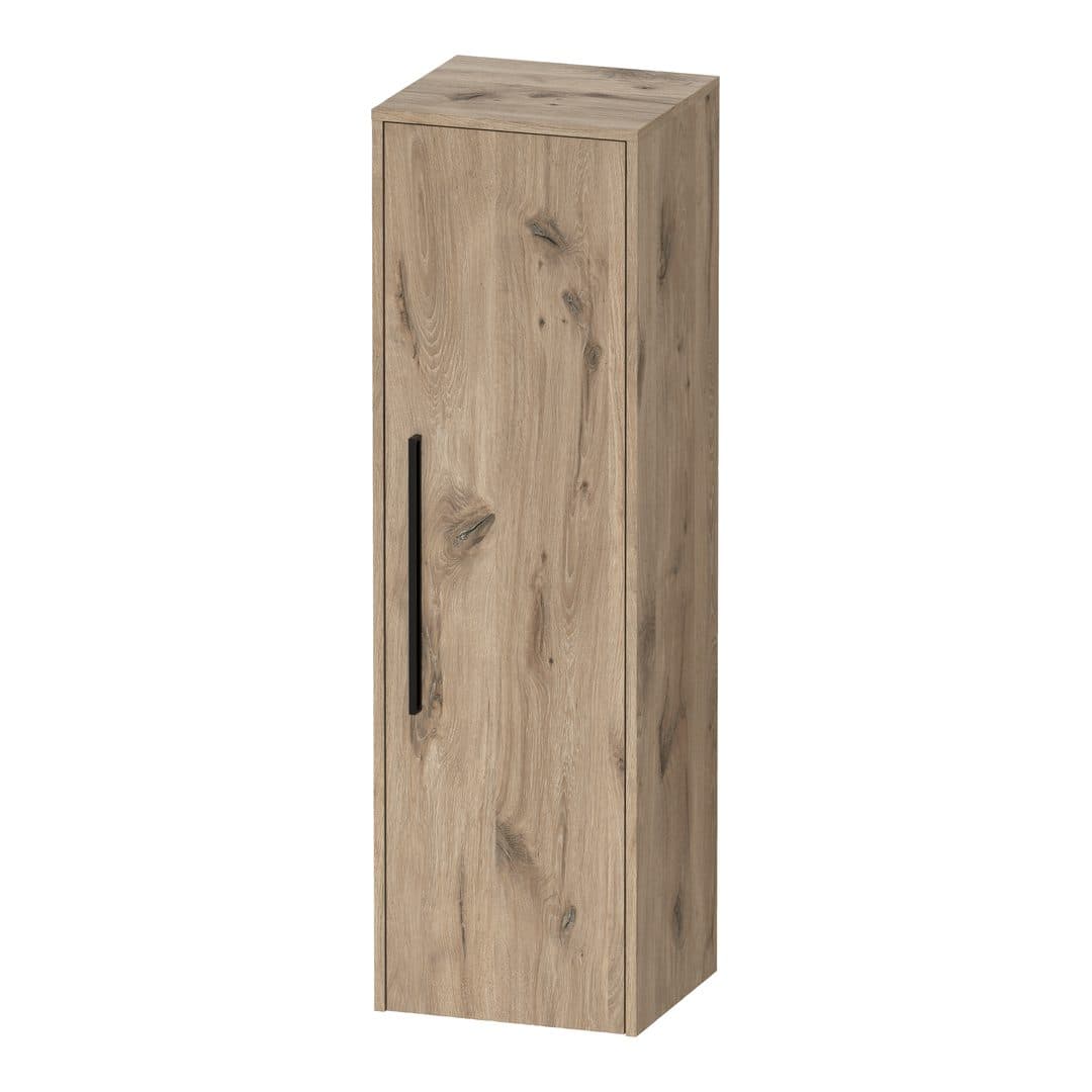 Duravit D-Code – Κολόνα Μπάνιου – 400 mm, μεσαία, 1 πόρτα, Hinge position Right, Diamond black – Marbled Oak Matt, Decor (DC1338RBD550000)