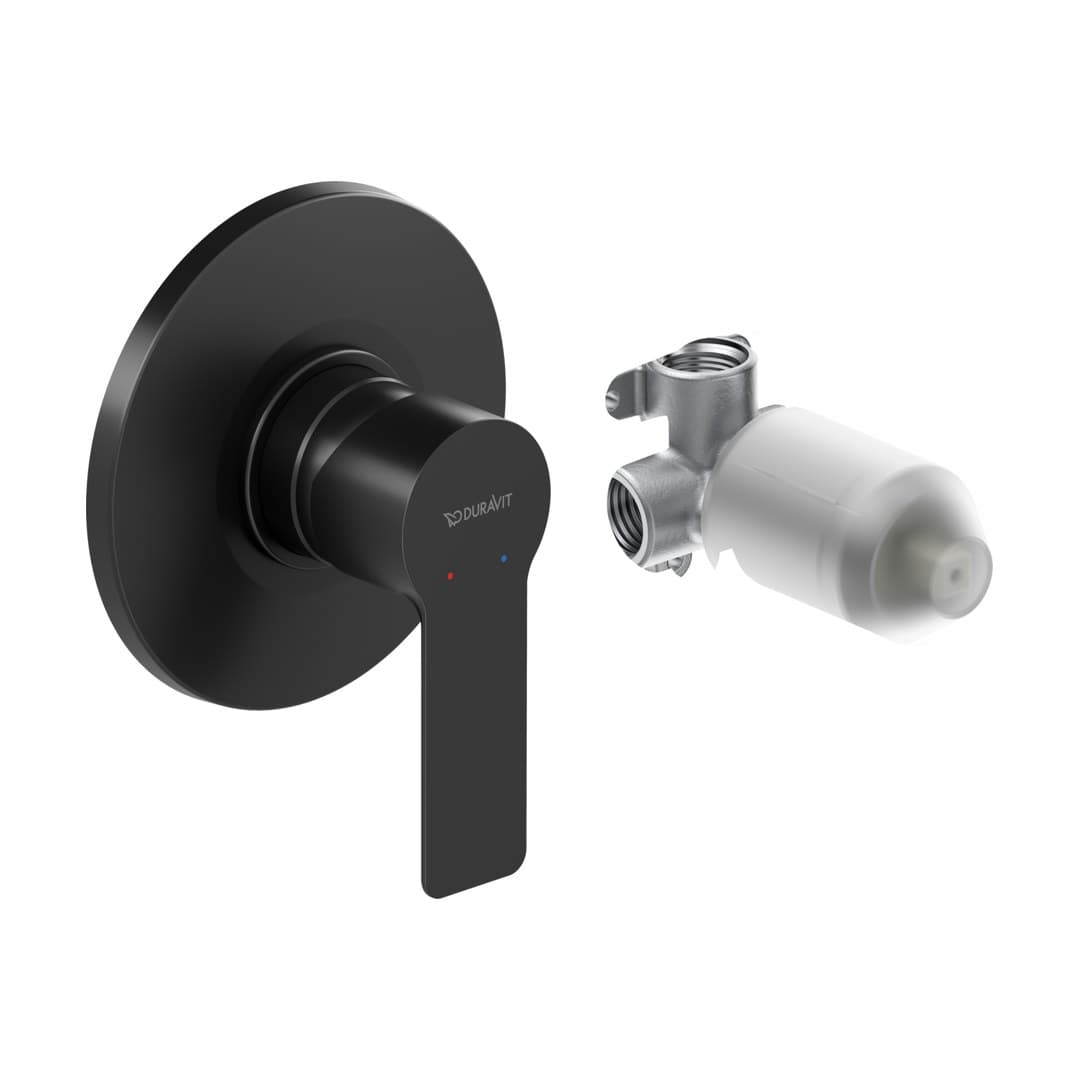 Duravit D-Code – Μίκτης Εντοιχισμού – σετ, 1 έξοδος – Black Matt (DC4210007046)