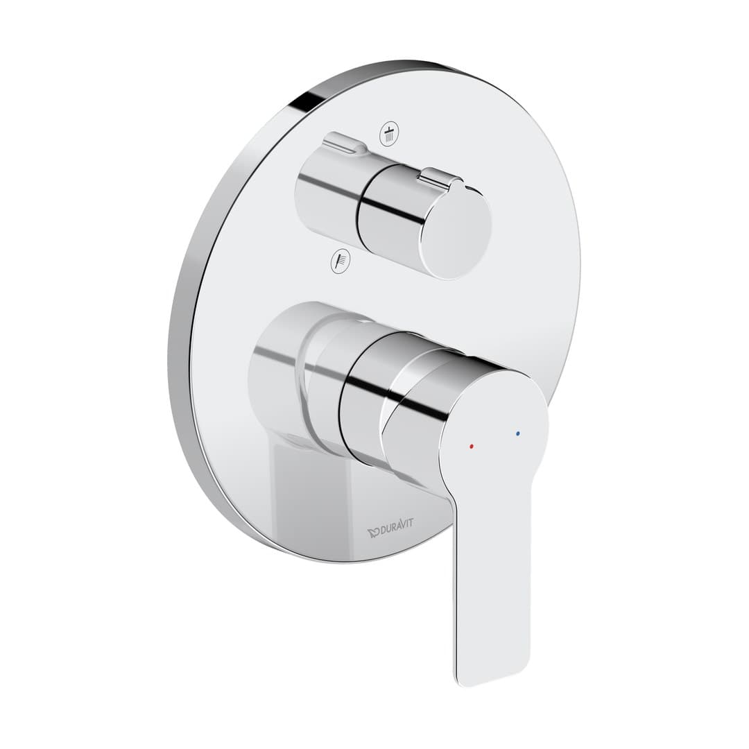 Duravit D-Code – Μίκτης Εντοιχισμού – 2 έξοδοι – Chrome High Gloss (DC4210012010)