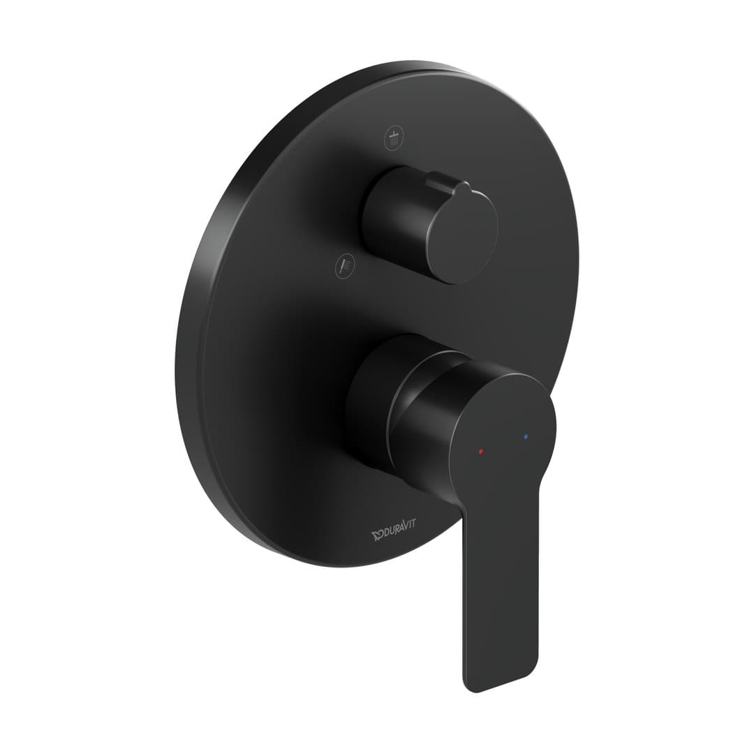 Duravit D-Code – Μίκτης Εντοιχισμού – 2 έξοδοι – Black Matt (DC4210012046)