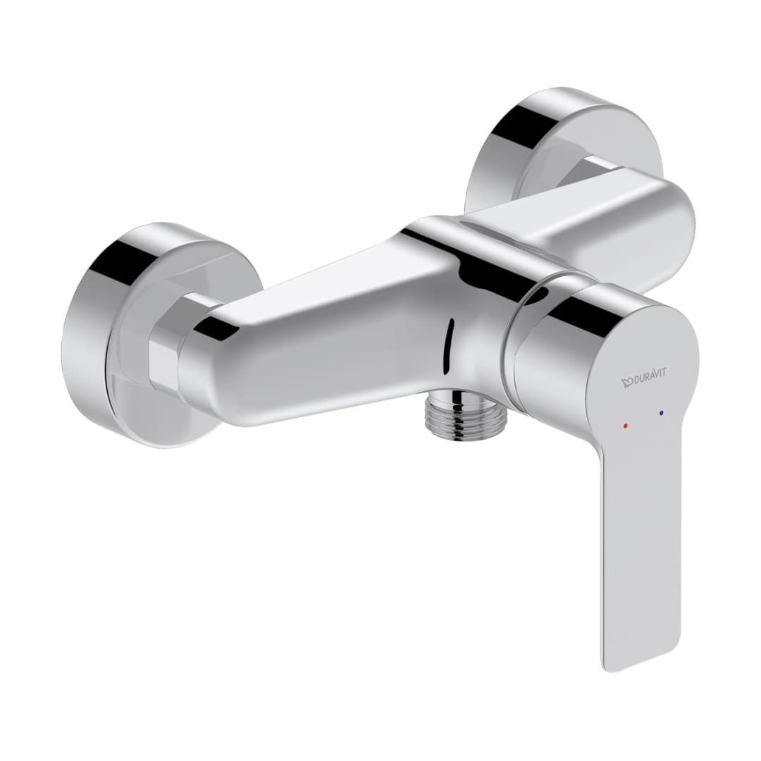 Duravit D-Code – Μπαταρία Λουτρού Τοίχου – για ντους – Chrome High Gloss (DC4230001010)