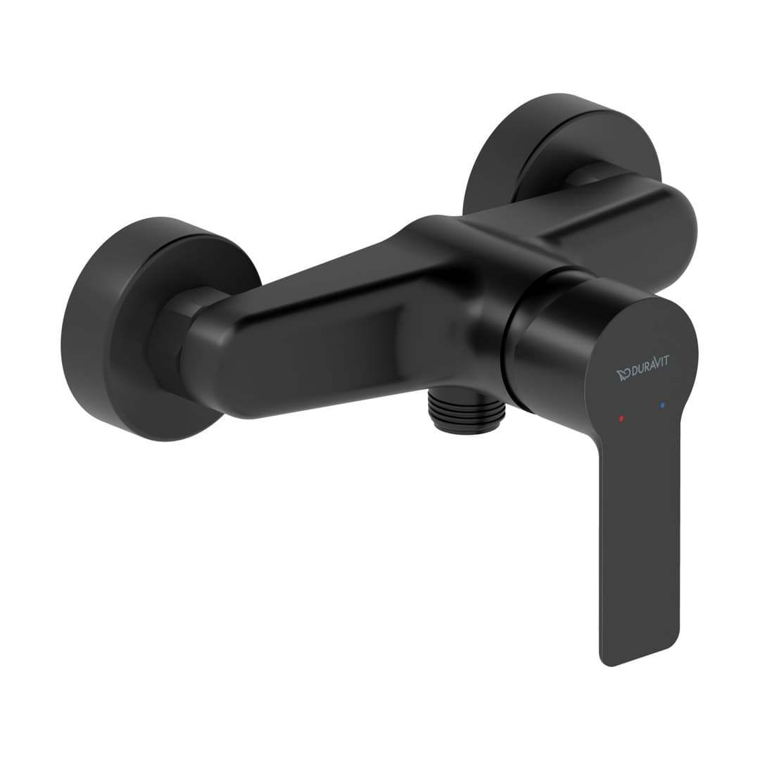 Duravit D-Code – Μπαταρία Λουτρού Τοίχου – για ντους – Black Matt (DC4230001046)
