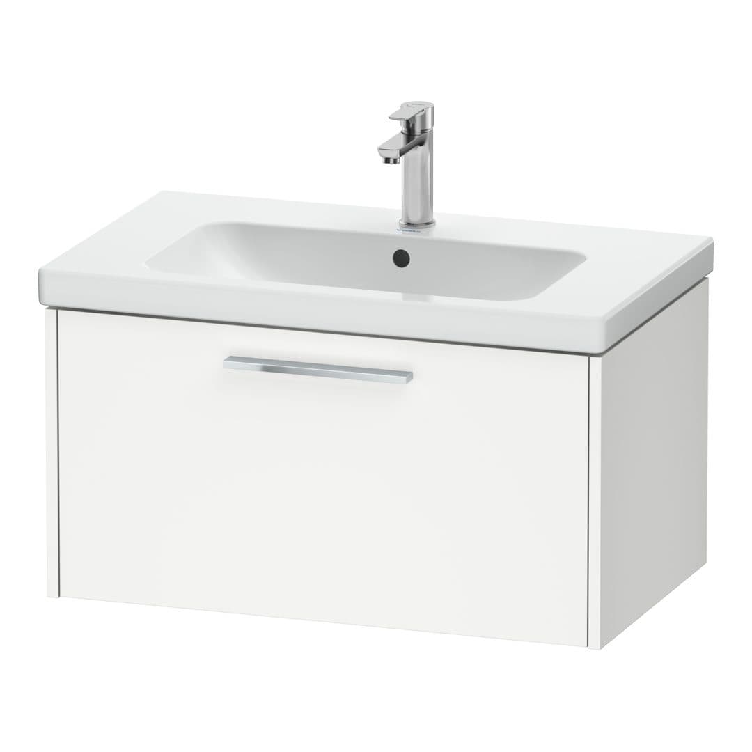 Duravit D-Code – Έπιπλο Νιπτήρα – 784 mm, 1 συρτάρι, νιπτήρας κέντρο, Chrome Glossy – White Matt, Decor (DC4667010180000)