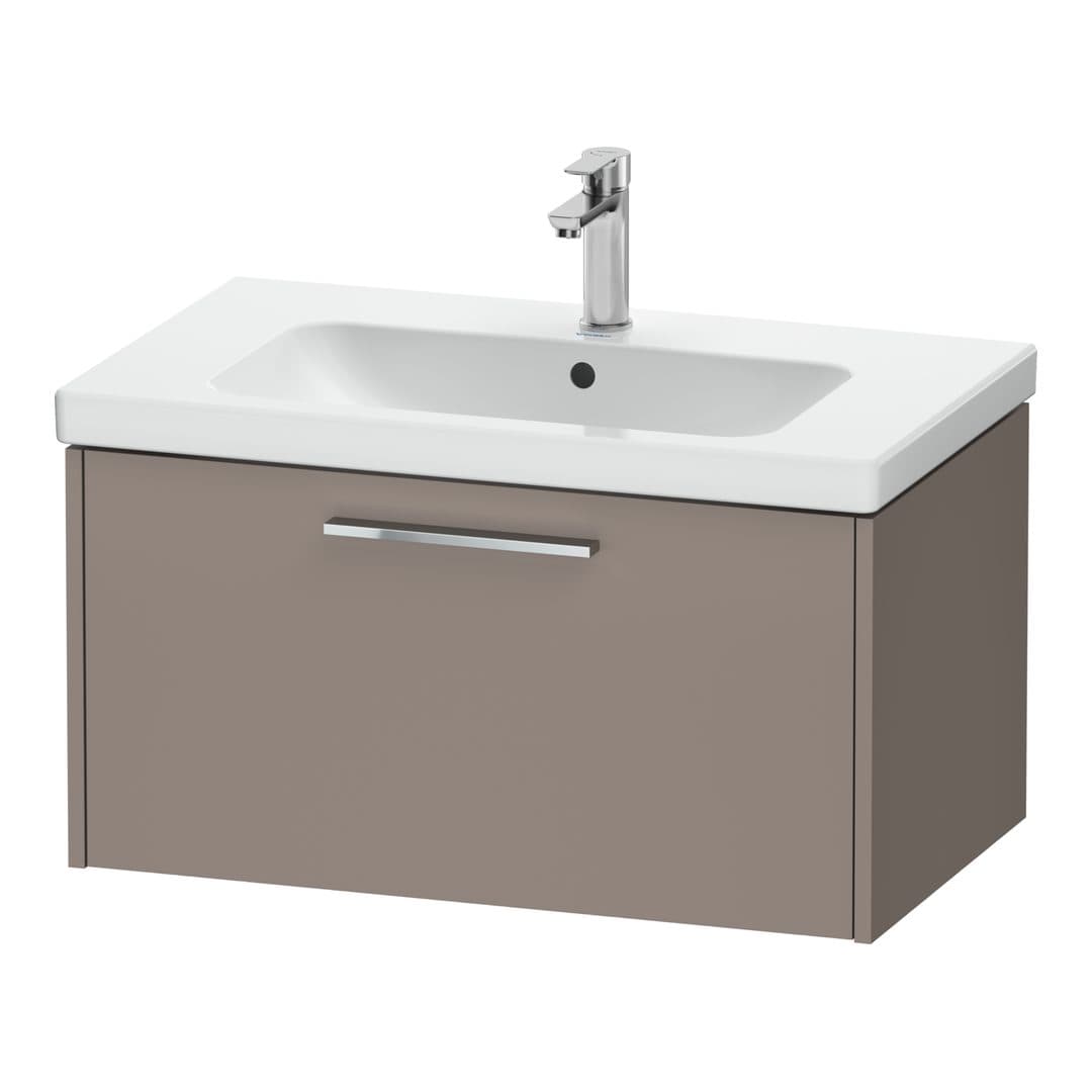 Duravit D-Code – Έπιπλο Νιπτήρα – 784 mm, 1 συρτάρι, νιπτήρας κέντρο, Chrome Glossy – Basalte Matt, Decor (DC4667010430000)
