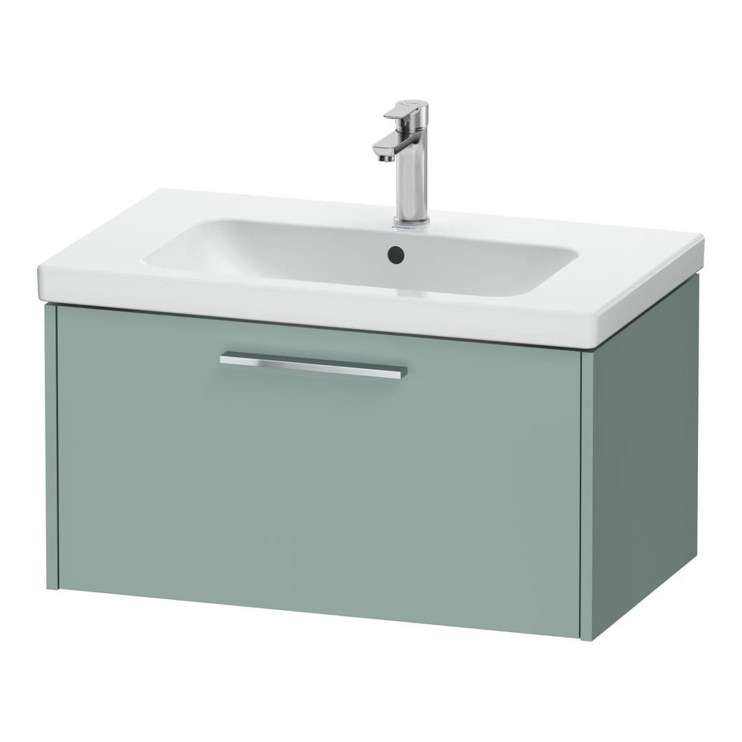 Duravit D-Code – Έπιπλο Νιπτήρα – 784 mm, 1 συρτάρι, νιπτήρας κέντρο, Chrome Glossy – Fjord Green Matt, Decor (DC4667010HG0000)