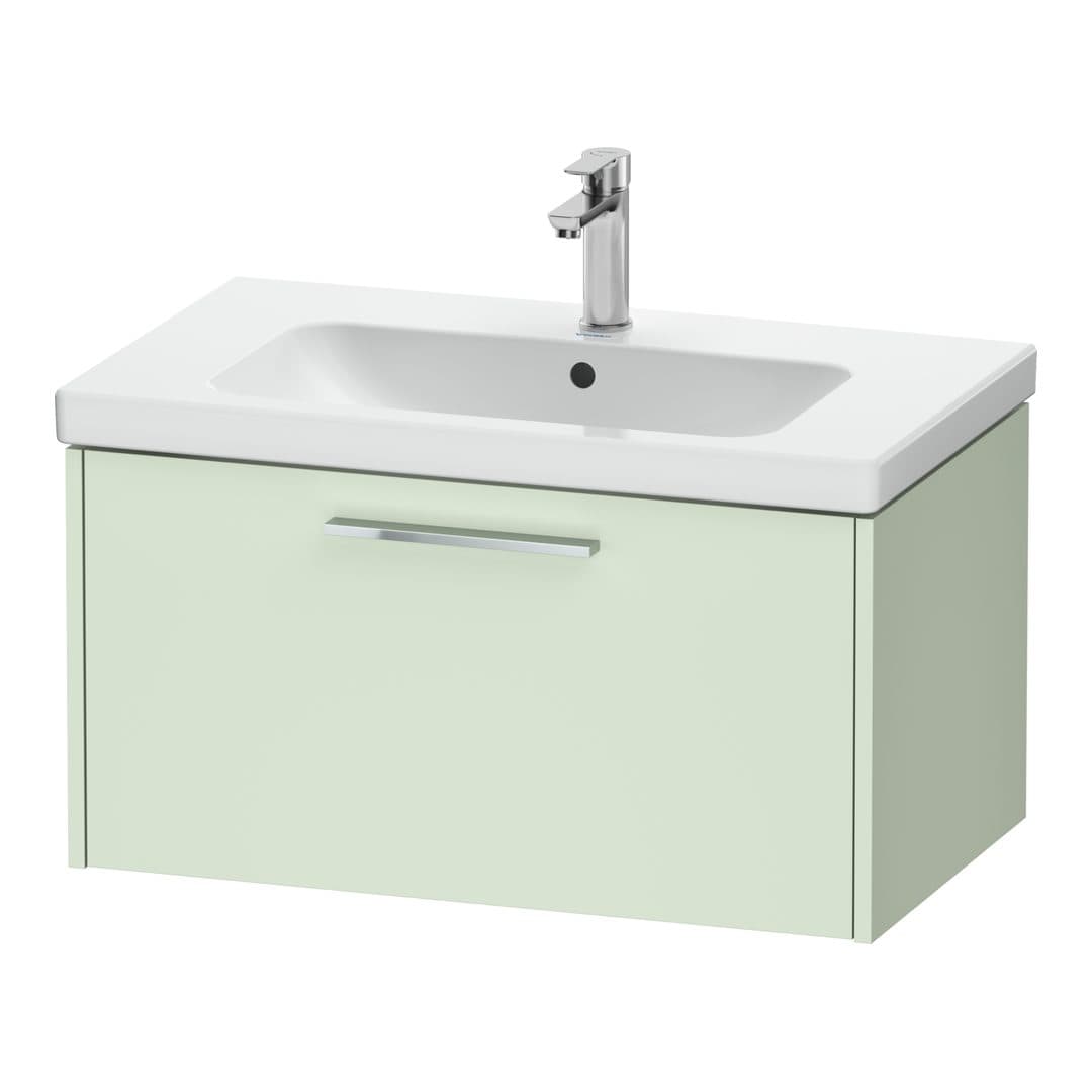 Duravit D-Code – Έπιπλο Νιπτήρα – 784 mm, 1 συρτάρι, νιπτήρας κέντρο, Chrome Glossy – Pale Green Matt, Decor (DC4667010HH0000)