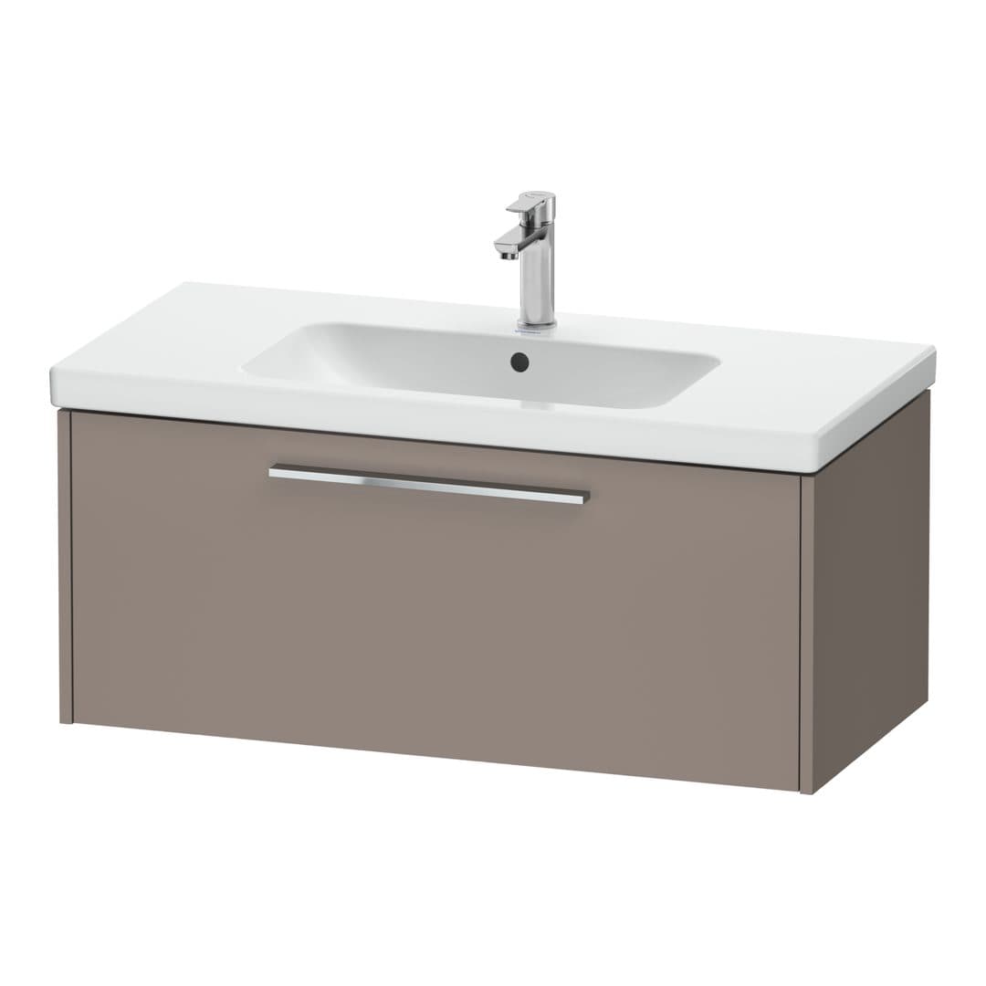 Duravit D-Code – Έπιπλο Νιπτήρα – 984 mm, 1 συρτάρι, νιπτήρας κέντρο, Chrome Glossy – Basalte Matt, Decor (DC4668010430000)