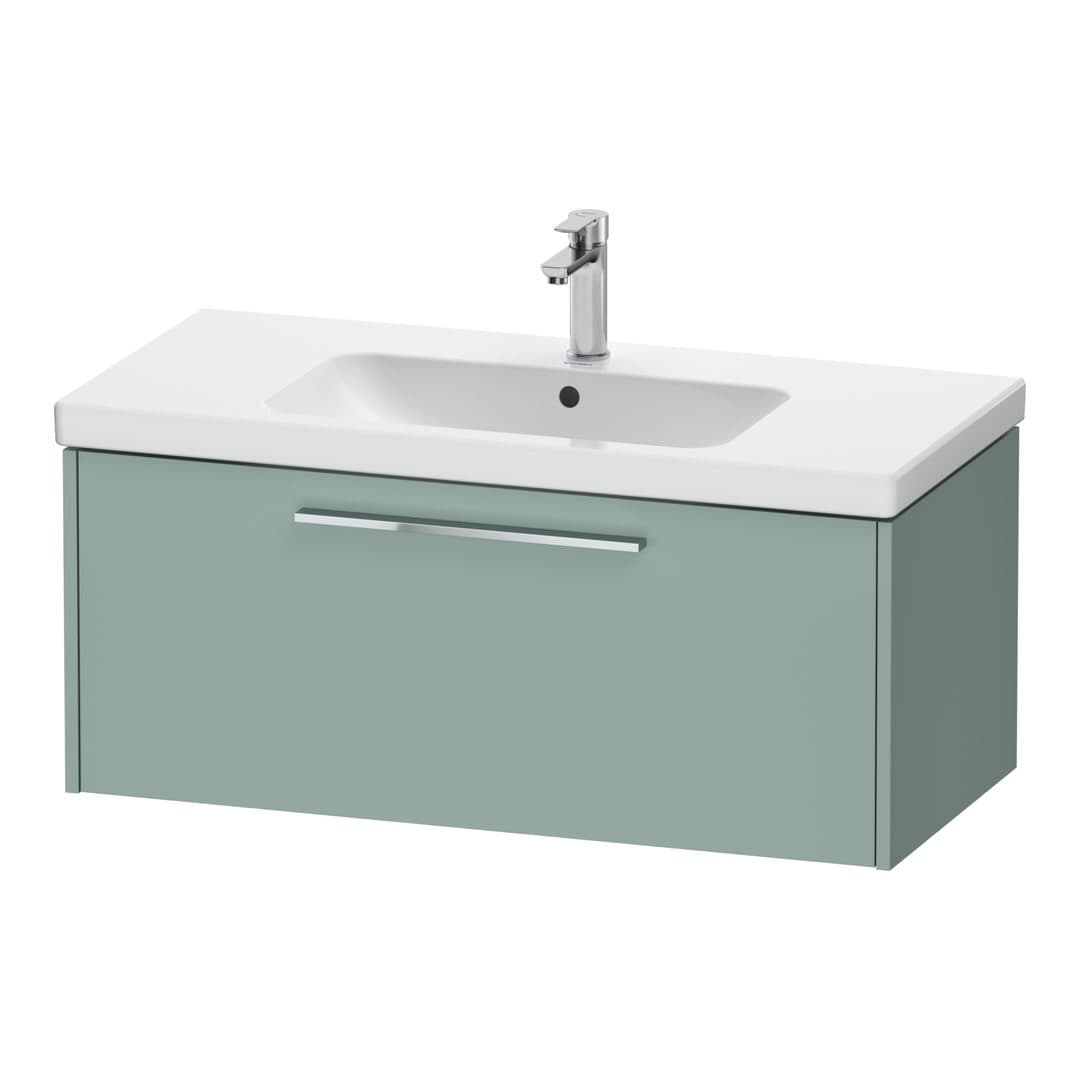 Duravit D-Code – Έπιπλο Νιπτήρα – 984 mm, 1 συρτάρι, νιπτήρας κέντρο, Chrome Glossy – Fjord Green Matt, Decor (DC4668010HG0000)