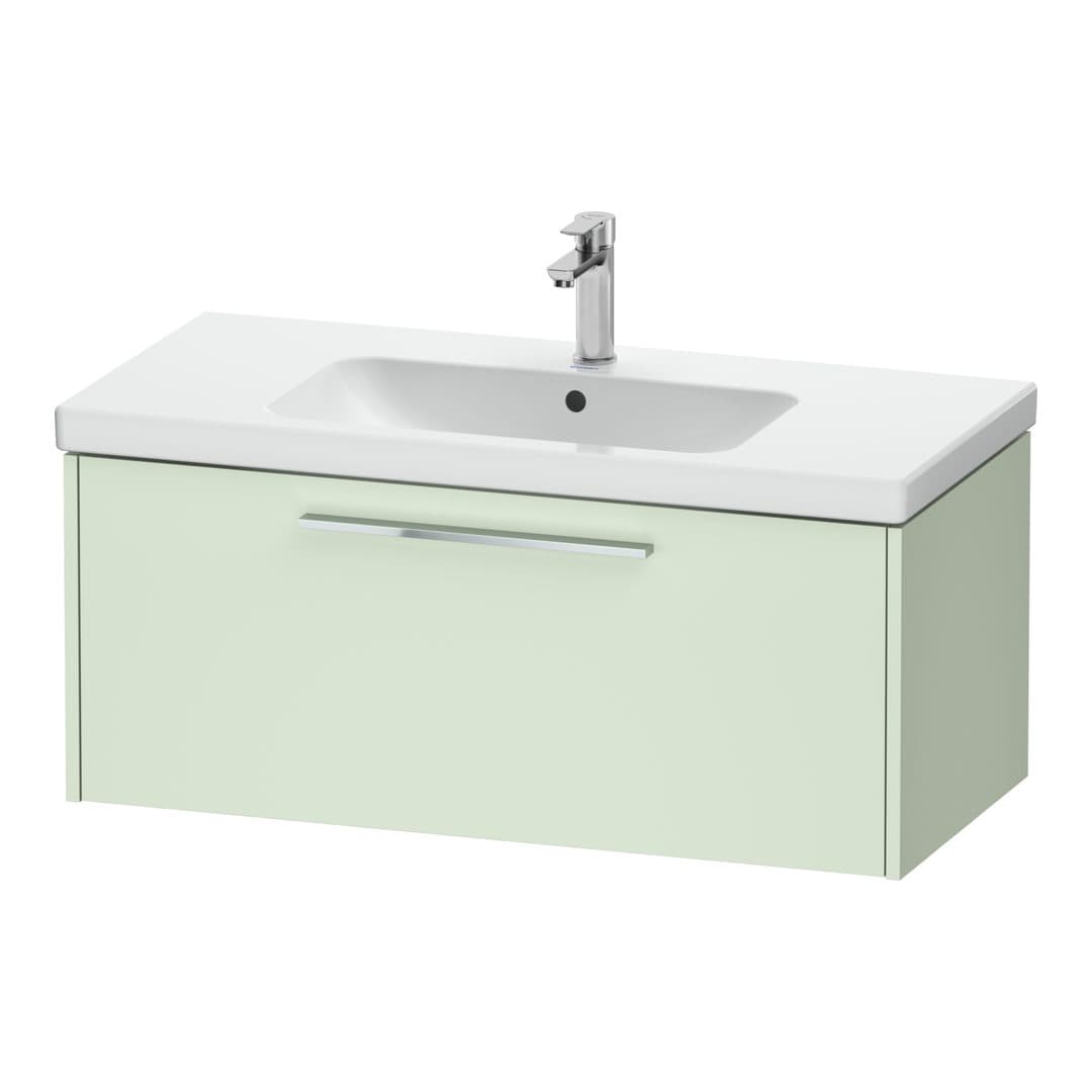 Duravit D-Code – Έπιπλο Νιπτήρα – 984 mm, 1 συρτάρι, νιπτήρας κέντρο, Chrome Glossy – Pale Green Matt, Decor (DC4668010HH0000)