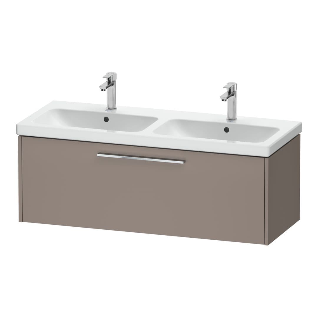 Duravit D-Code – Έπιπλο Νιπτήρα – 1184 mm, 1 συρτάρι, νιπτήρας κέντρο, Chrome Glossy – Basalte Matt, Decor (DC4669010430000)