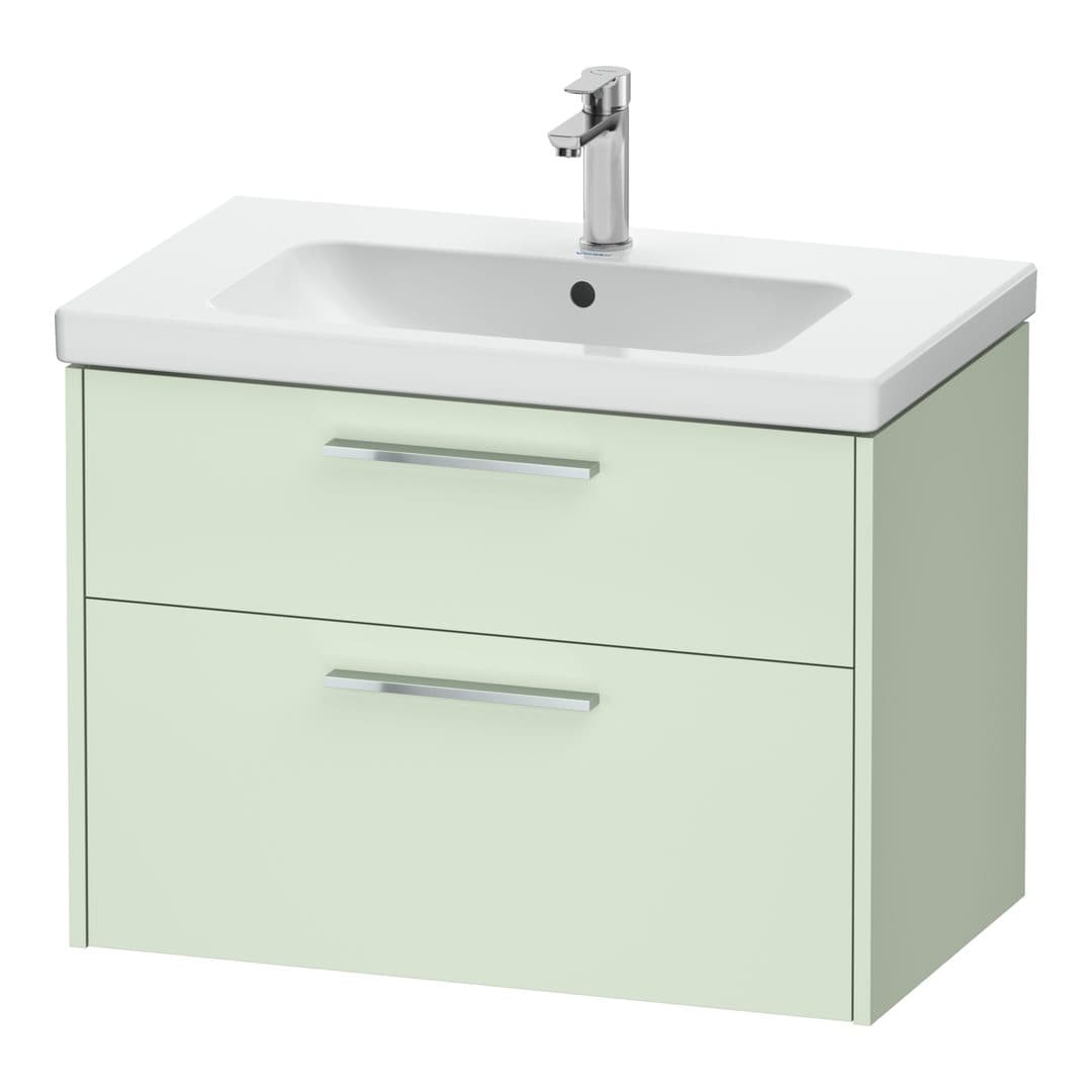 Duravit D-Code – Έπιπλο Νιπτήρα – 784 mm, 2 συρτάρια, νιπτήρας κέντρο, Chrome Glossy – Pale Green Matt, Decor (DC4672010HH0000)