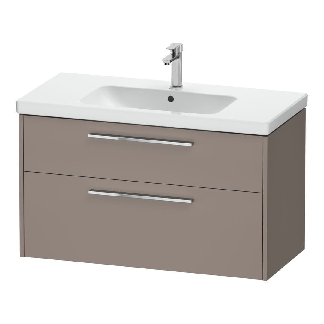 Duravit D-Code – Έπιπλο Νιπτήρα – 984 mm, 2 συρτάρια, νιπτήρας κέντρο, Chrome Glossy – Basalte Matt, Decor (DC4673010430000)