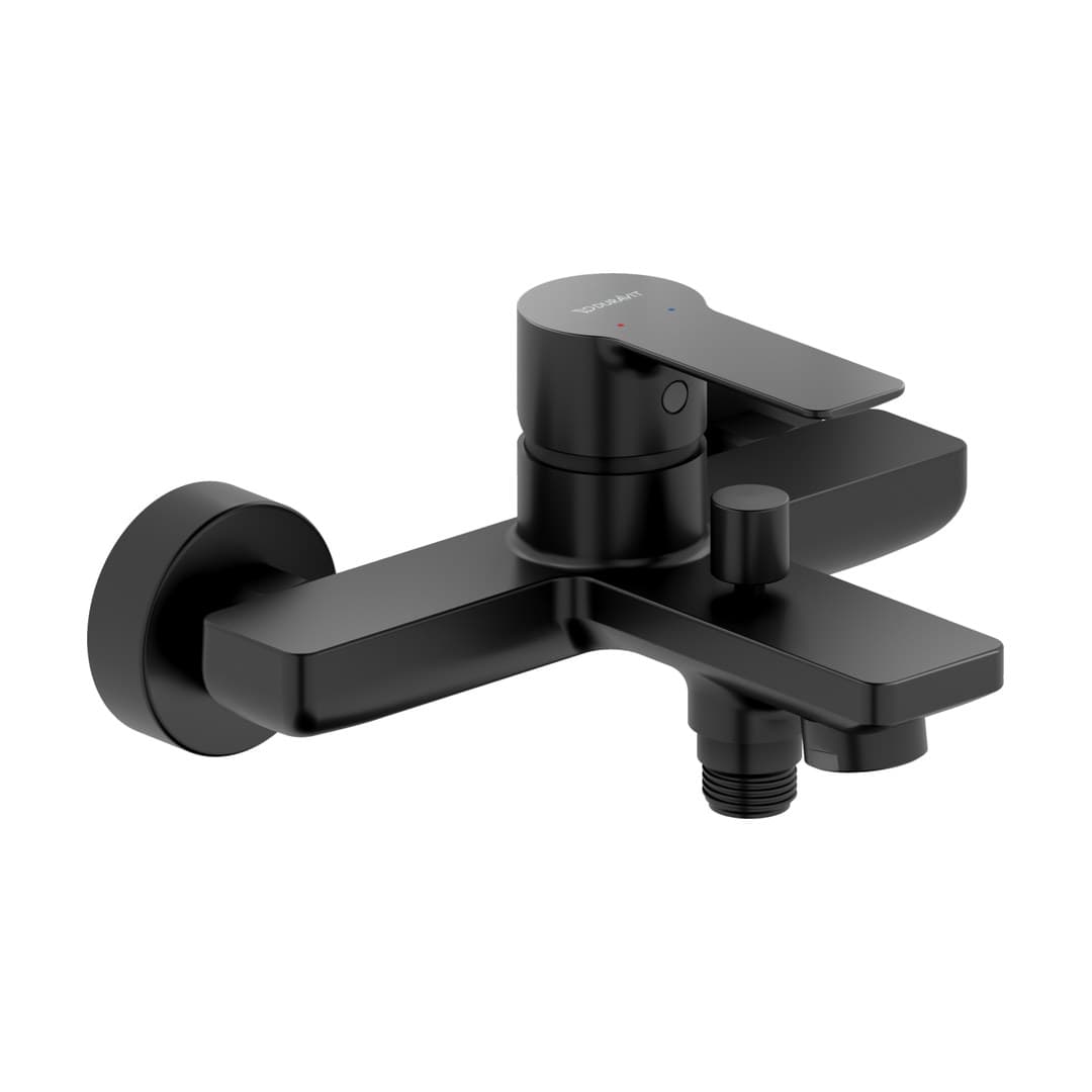 Duravit D-Code – Μπαταρία Λουτρού Τοίχου – Black Matt (DC5230001046)