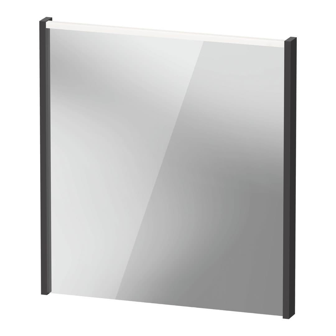 Duravit D-Code – Καθρέπτης Μπάνιου – 650×700 mm, με φωτισμό LED – Graphite Matt (DC7076049490000)