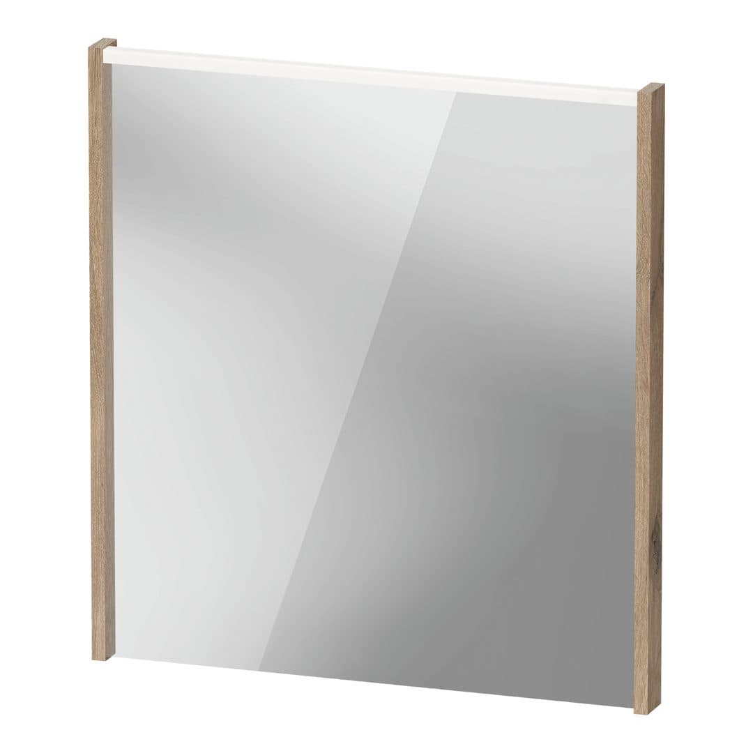 Duravit D-Code – Καθρέπτης Μπάνιου – 650×700 mm, με φωτισμό LED – Marbled Oak Matt (DC7076055550000)