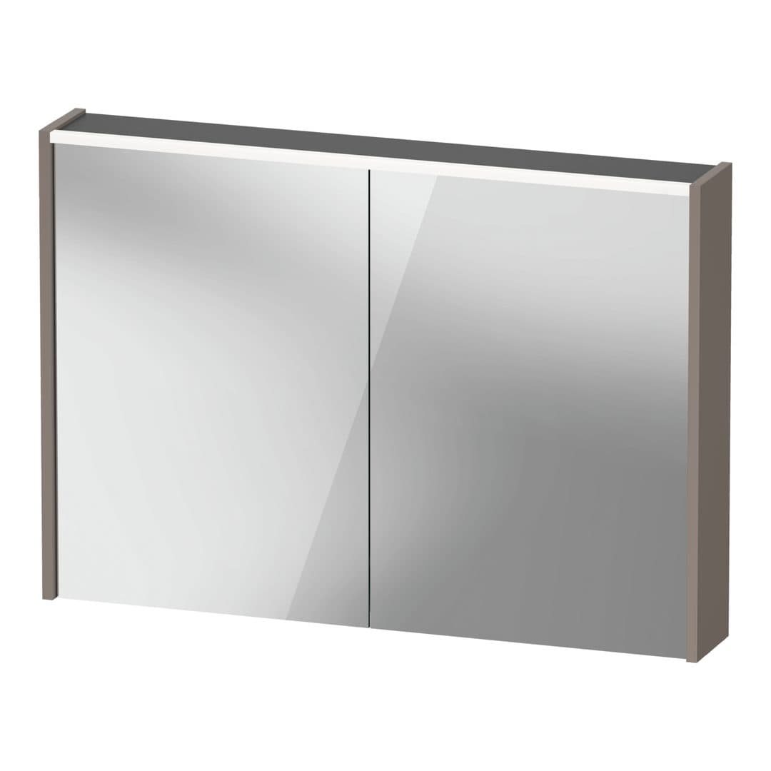 Duravit D-Code – Καθρέπτης Μπάνιου – 1000×700 mm, καθρεπτοντούλαπο, 2 πόρτες, με φωτισμό LED – Basalte (DC7107043430000)