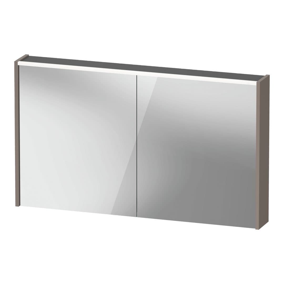 Duravit D-Code – Καθρέπτης Μπάνιου – 1200×700 mm, καθρεπτοντούλαπο, 2 πόρτες, με φωτισμό LED – Basalte (DC7108043430000)