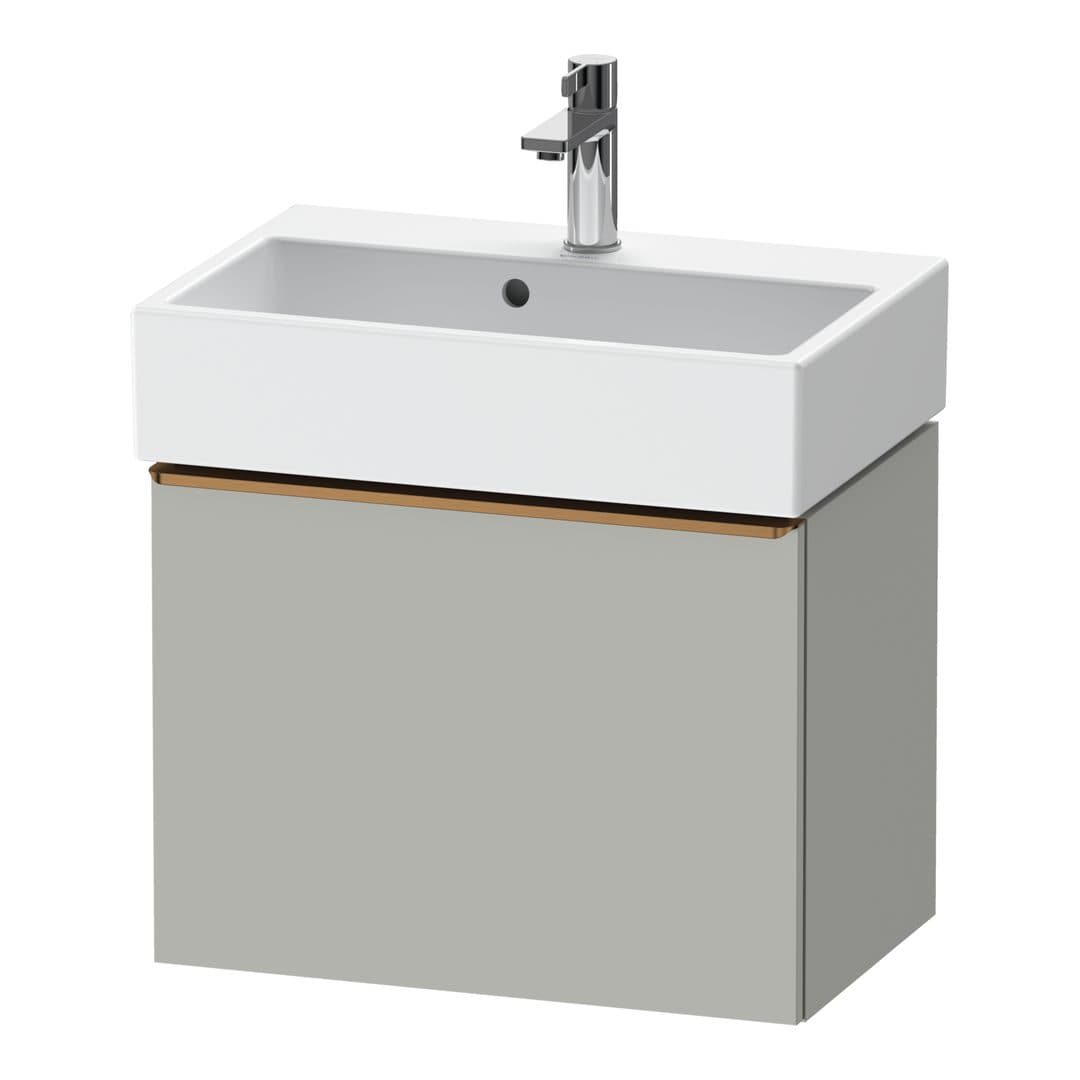Duravit D-Neo – Έπιπλο Νιπτήρα – 584 mm, 1 συρτάρι, νιπτήρας κέντρο, Compact, Bronze Brushed – Concrete grey Matt, Decor (DE4229004070000)