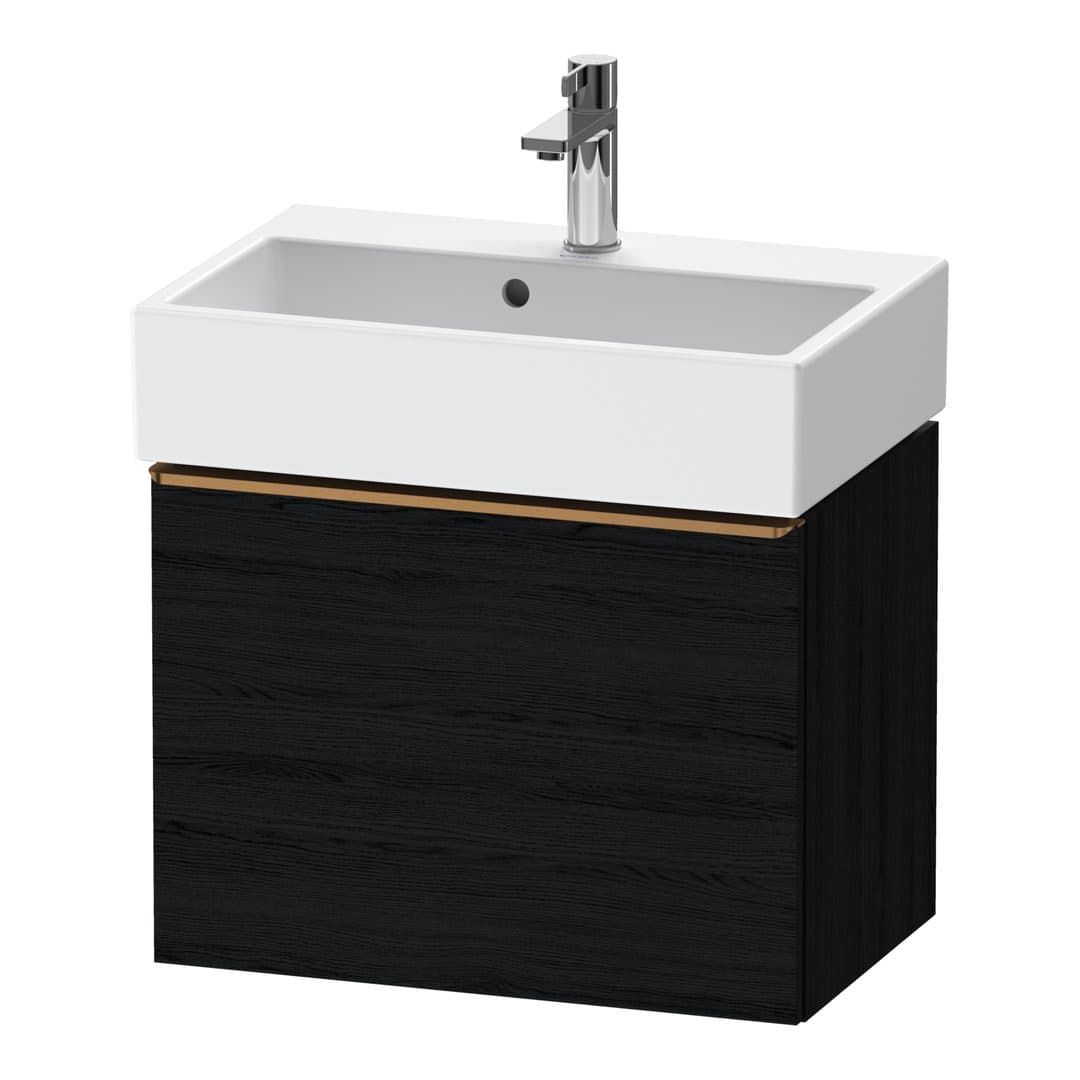 Duravit D-Neo – Έπιπλο Νιπτήρα – 584 mm, 1 συρτάρι, νιπτήρας κέντρο, Compact, Bronze Brushed – Black oak Matt, Decor (DE4229004160000)