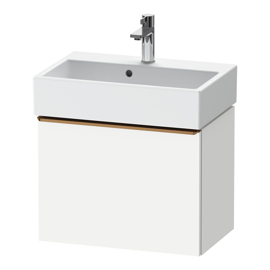 Duravit D-Neo – Έπιπλο Νιπτήρα – 584 mm, 1 συρτάρι, νιπτήρας κέντρο, Compact, Bronze Brushed – White Matt, Decor (DE4229004180000)