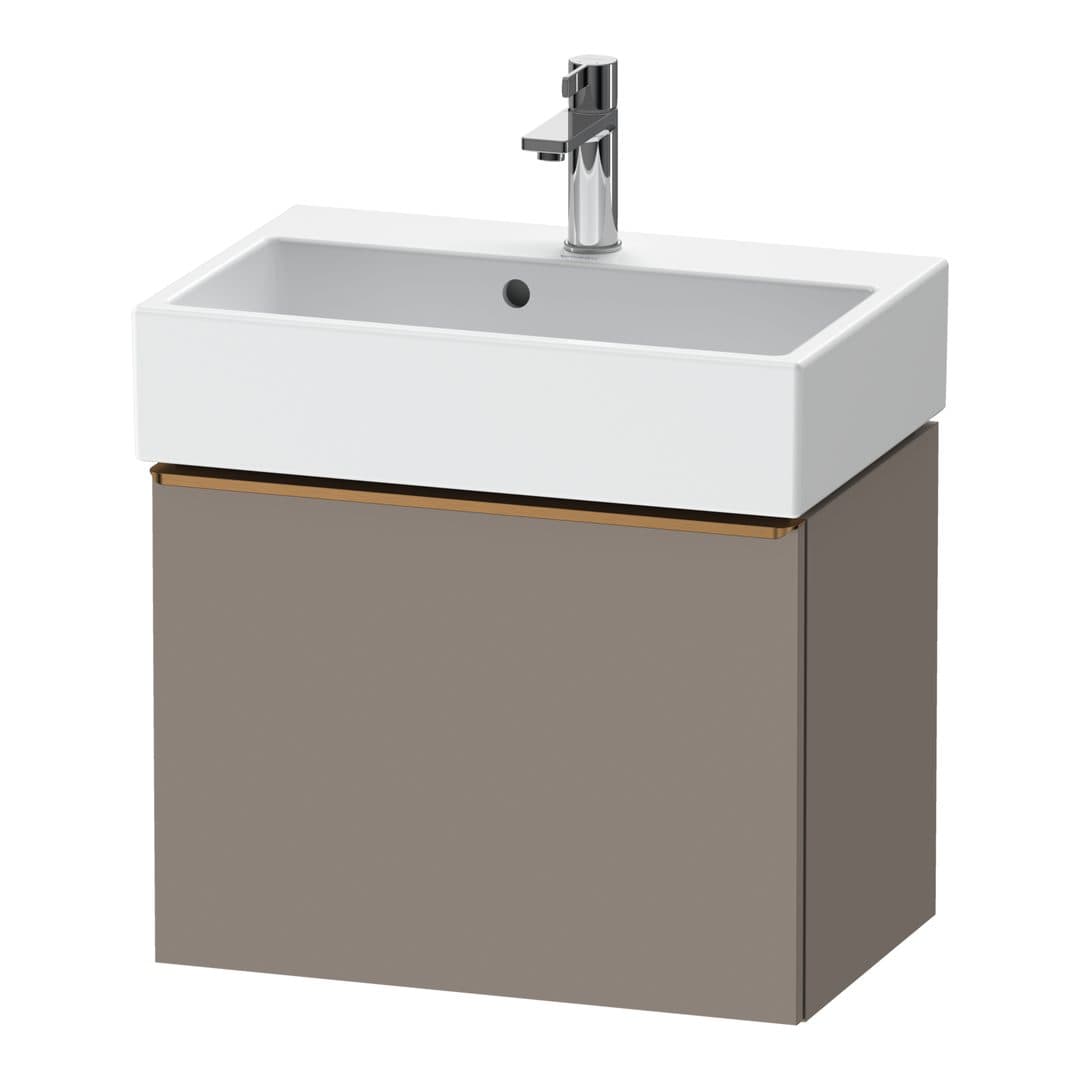 Duravit D-Neo – Έπιπλο Νιπτήρα – 584 mm, 1 συρτάρι, νιπτήρας κέντρο, Compact, Bronze Brushed – Basalte Matt, Decor (DE4229004430000)