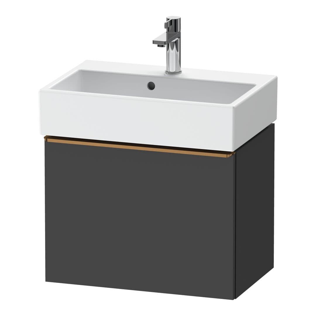 Duravit D-Neo – Έπιπλο Νιπτήρα – 584 mm, 1 συρτάρι, νιπτήρας κέντρο, Compact, Bronze Brushed – Graphite Matt, Decor (DE4229004490000)