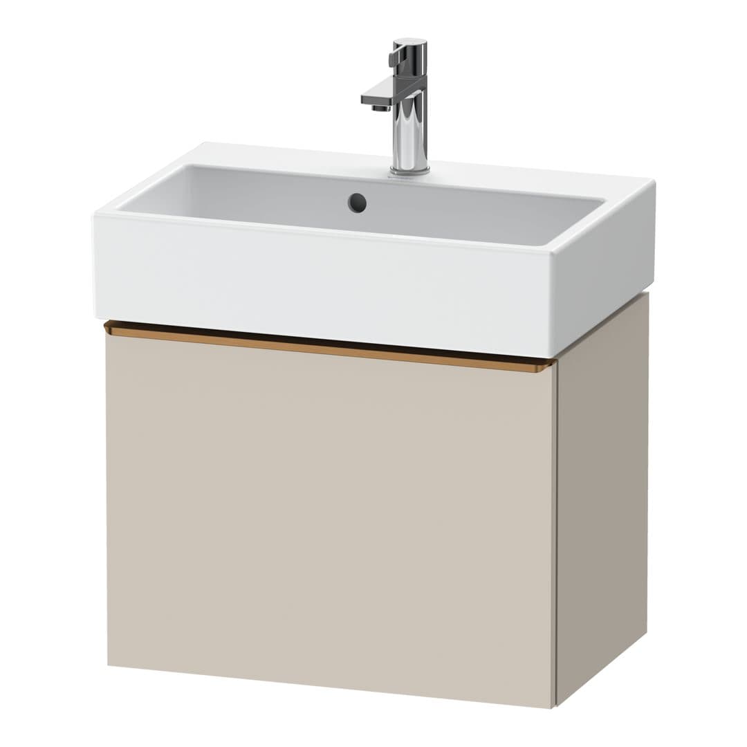Duravit D-Neo – Έπιπλο Νιπτήρα – 584 mm, 1 συρτάρι, νιπτήρας κέντρο, Compact, Bronze Brushed – Taupe Matt, Decor (DE4229004910000)