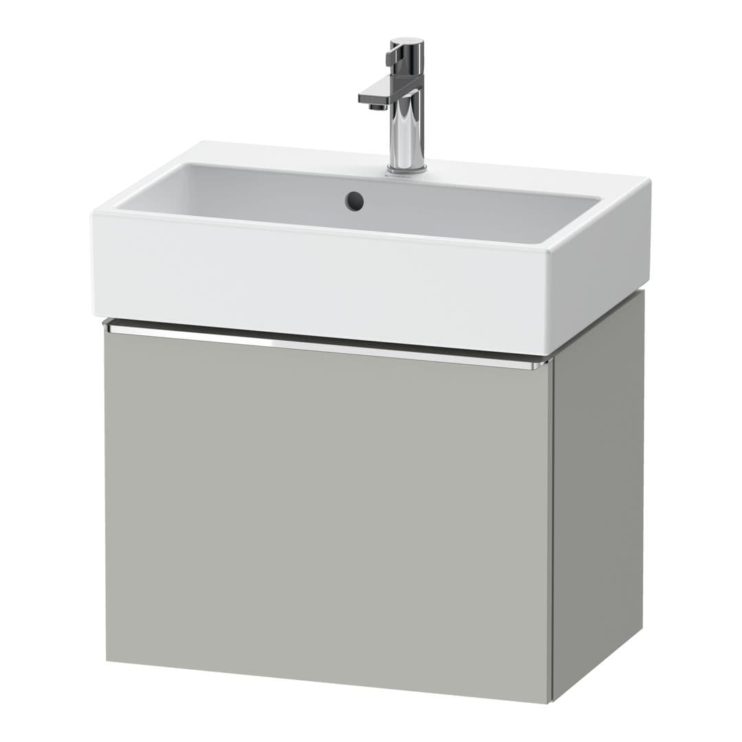 Duravit D-Neo – Έπιπλο Νιπτήρα – 584 mm, 1 συρτάρι, νιπτήρας κέντρο, Compact, Chrome High Gloss – Concrete grey Matt, Decor (DE4229010070000)