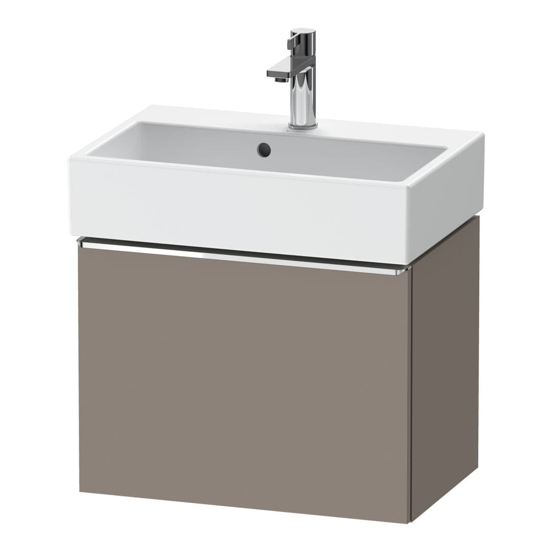 Duravit D-Neo – Έπιπλο Νιπτήρα – 584 mm, 1 συρτάρι, νιπτήρας κέντρο, Compact, Chrome High Gloss – Basalte Matt, Decor (DE4229010430000)