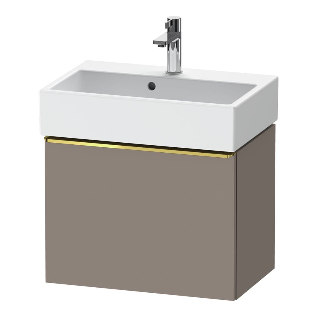 Duravit D-Neo – Έπιπλο Νιπτήρα – 584 mm, 1 συρτάρι, νιπτήρας κέντρο, Compact, Gold Polished – Basalte Matt, Decor (DE4229034430000)