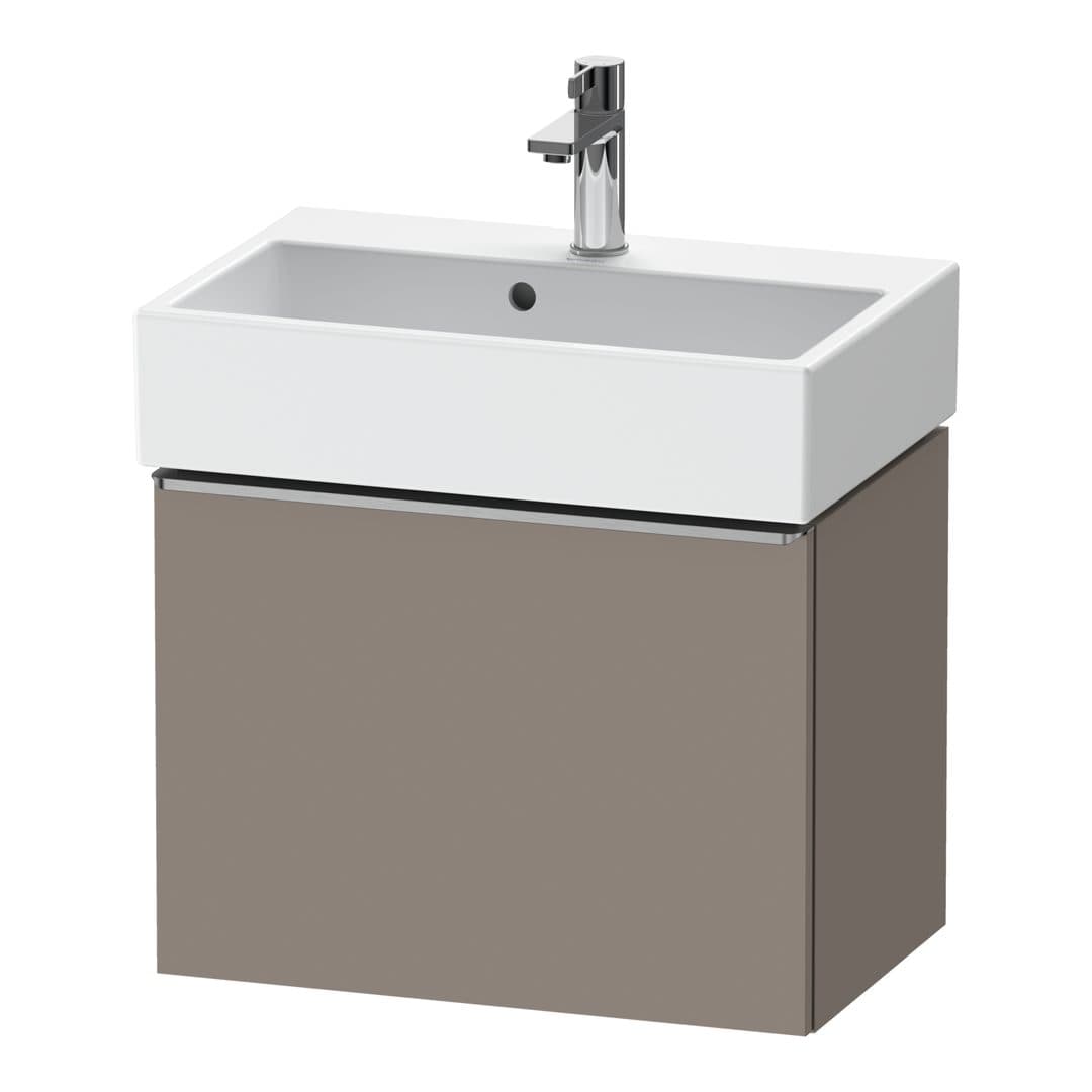 Duravit D-Neo – Έπιπλο Νιπτήρα – 584 mm, 1 συρτάρι, νιπτήρας κέντρο, Compact, Stainless steel Brushed – Basalte Matt, Decor (DE4229070430000)