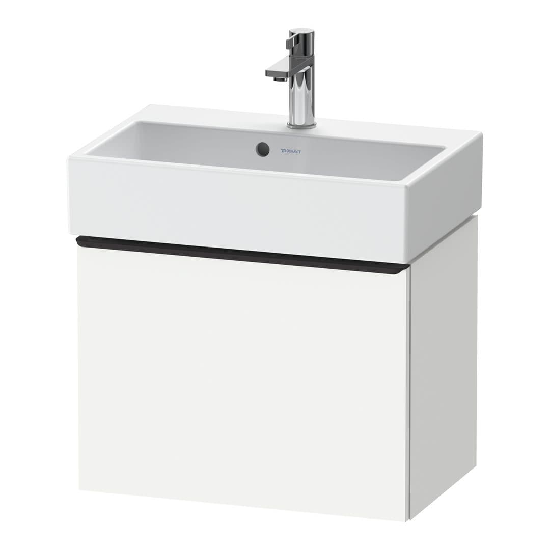 Duravit D-Neo – Έπιπλο Νιπτήρα – 584 mm, 1 συρτάρι, νιπτήρας κέντρο, Compact, Diamond black Matt – White Matt, Decor (DE42290BD180000)