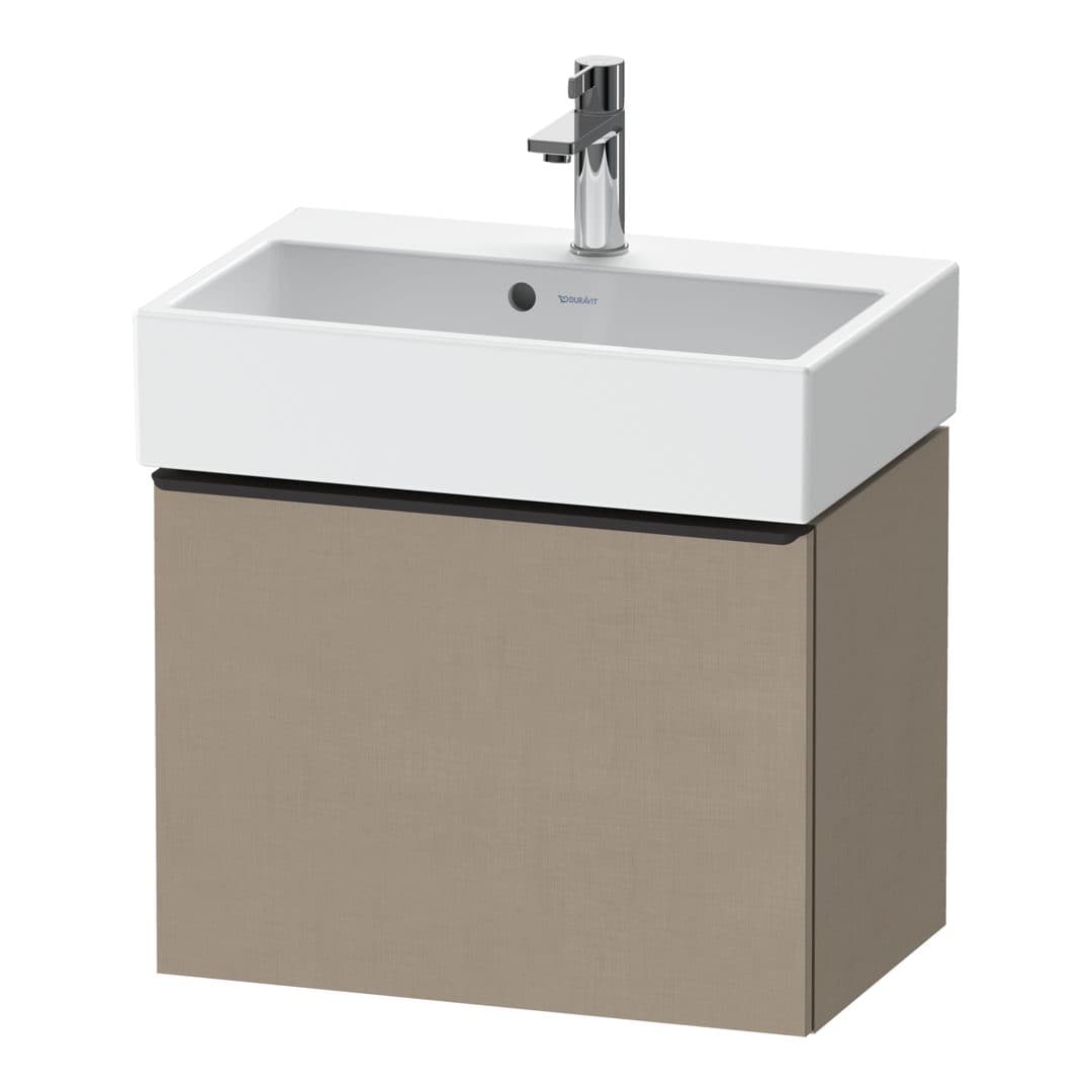 Duravit D-Neo – Έπιπλο Νιπτήρα – 584 mm, 1 συρτάρι, νιπτήρας κέντρο, Compact, Diamond black Matt – Linen Matt, Decor (DE42290BD750000)
