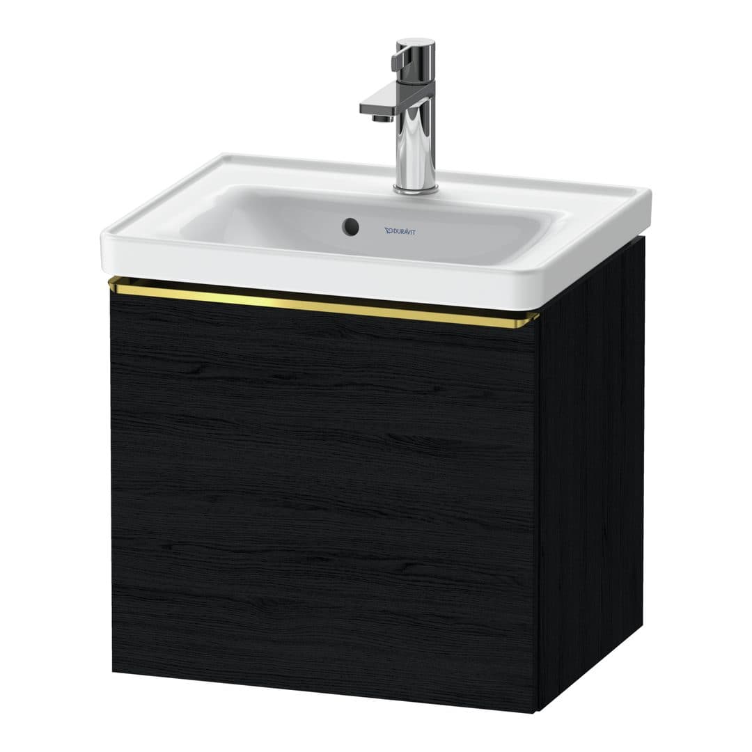 Duravit D-Neo – Έπιπλο Νιπτήρα – 484 mm, 1 συρτάρι, νιπτήρας κέντρο, 484 x 372 x 440 mm, Gold Polished – Black oak Matt, Decor (DE4248034160000)