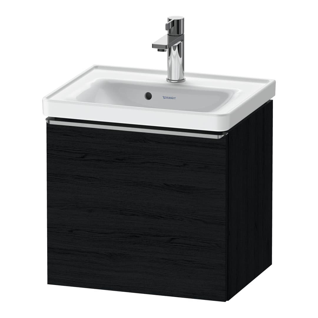 Duravit D-Neo – Έπιπλο Νιπτήρα – 484 mm, 1 συρτάρι, νιπτήρας κέντρο, 484 x 372 x 440 mm, Stainless steel Brushed – Black oak Matt, Decor (DE4248070160000)