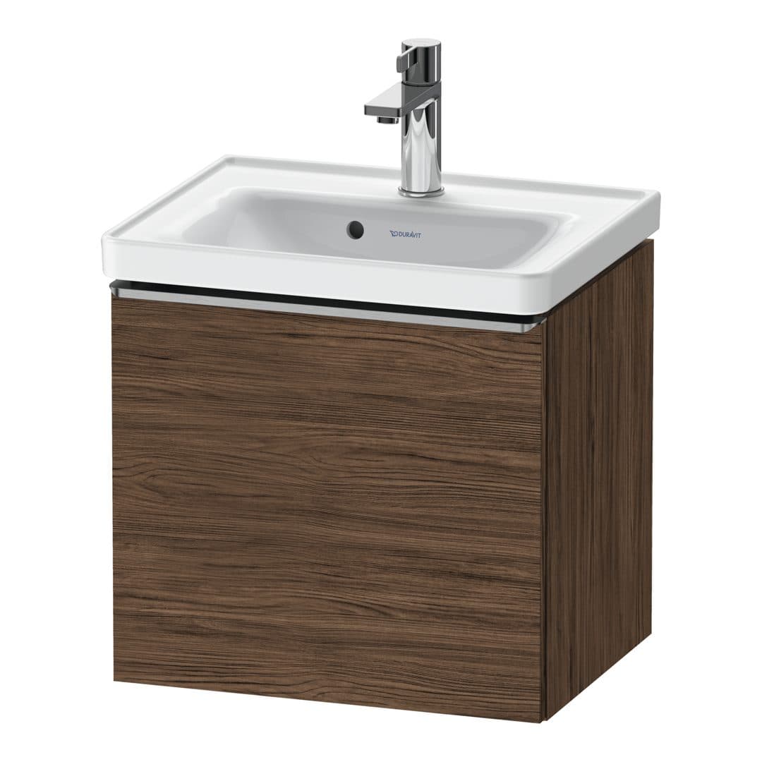 Duravit D-Neo – Έπιπλο Νιπτήρα – 484 mm, 1 συρτάρι, νιπτήρας κέντρο, 484 x 372 x 440 mm, Stainless steel Brushed – Walnut dark Matt, Decor (DE4248070210000)