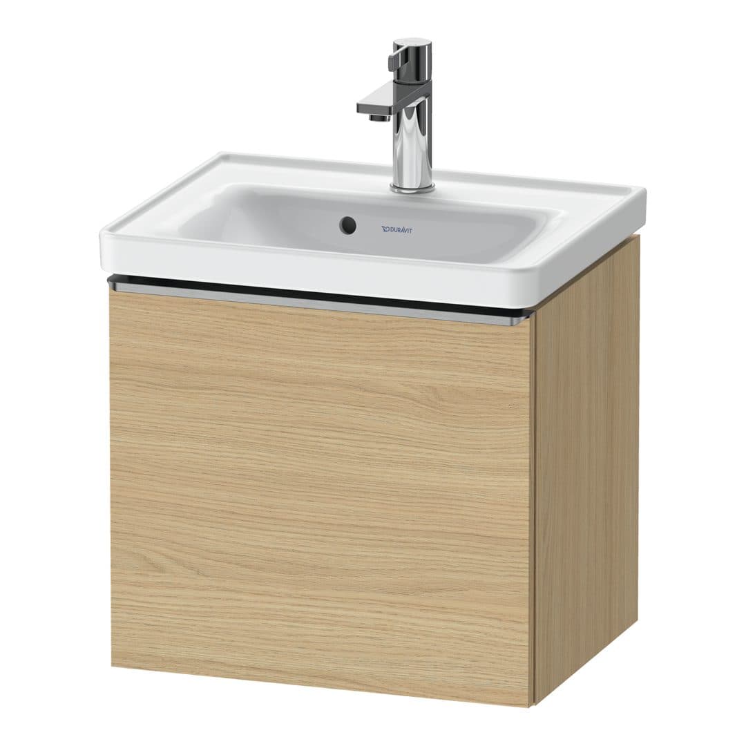 Duravit D-Neo – Έπιπλο Νιπτήρα – 484 mm, 1 συρτάρι, νιπτήρας κέντρο, 484 x 372 x 440 mm, Stainless steel Brushed – Natural oak, Decor (DE4248070300000)