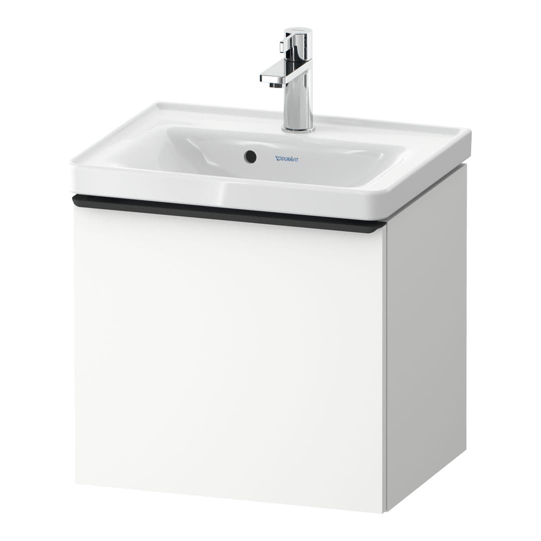Duravit D-Neo – Έπιπλο Νιπτήρα – 484 mm, 1 συρτάρι, νιπτήρας κέντρο, 484 x 372 x 440 mm, Diamond black Matt – White Matt, Decor (DE42480BD180000)