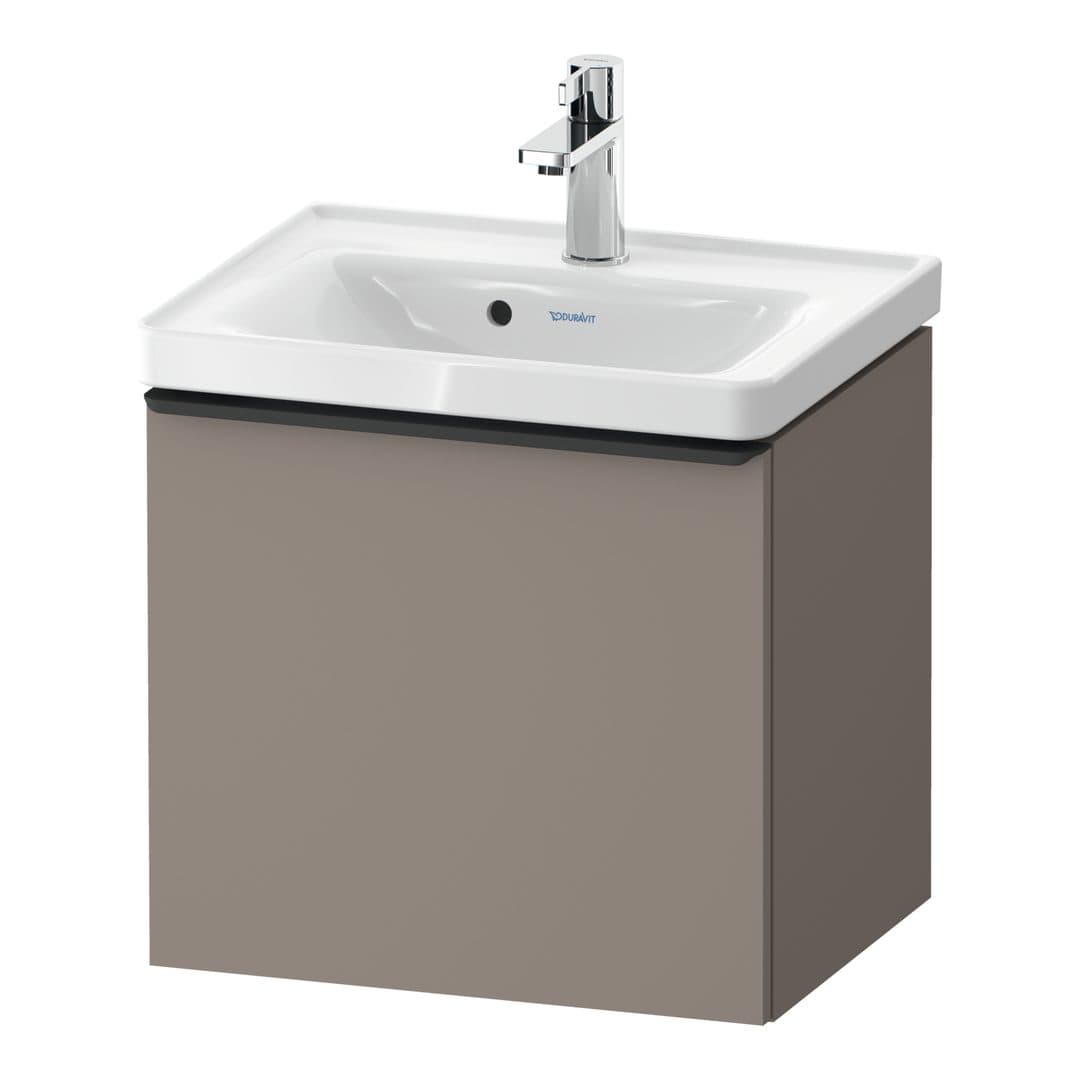 Duravit D-Neo – Έπιπλο Νιπτήρα – 484 mm, 1 συρτάρι, νιπτήρας κέντρο, 484 x 372 x 440 mm, Diamond black Matt – Basalte Matt, Decor (DE42480BD430000)