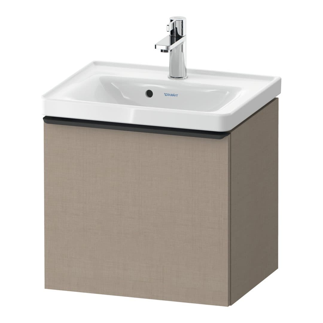 Duravit D-Neo – Έπιπλο Νιπτήρα – 484 mm, 1 συρτάρι, νιπτήρας κέντρο, 484 x 372 x 440 mm, Diamond black Matt – Linen Matt, Decor (DE42480BD750000)
